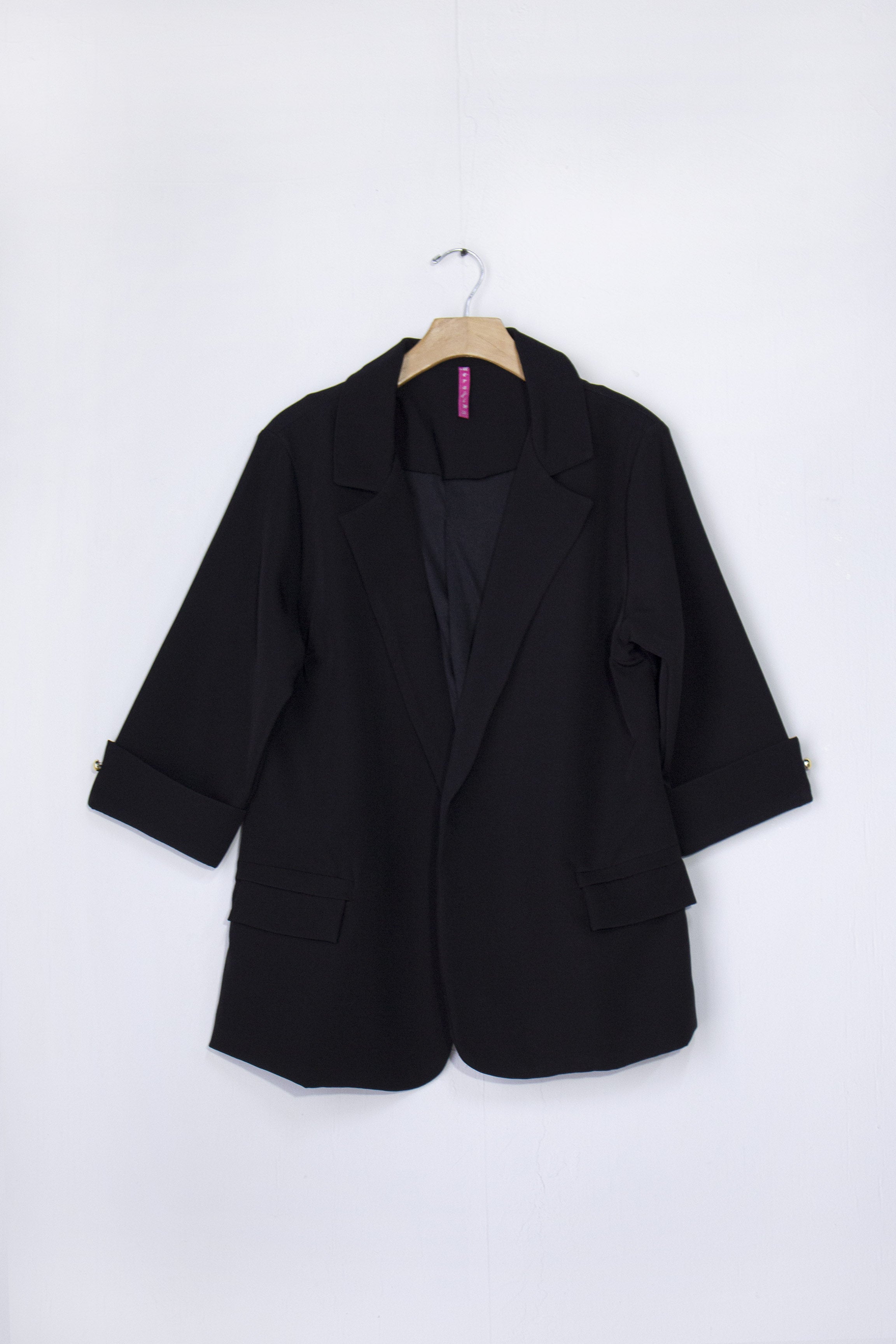 Blazer Curvy Elegante Oficina Forro Stretch Fit Relajado Clásico