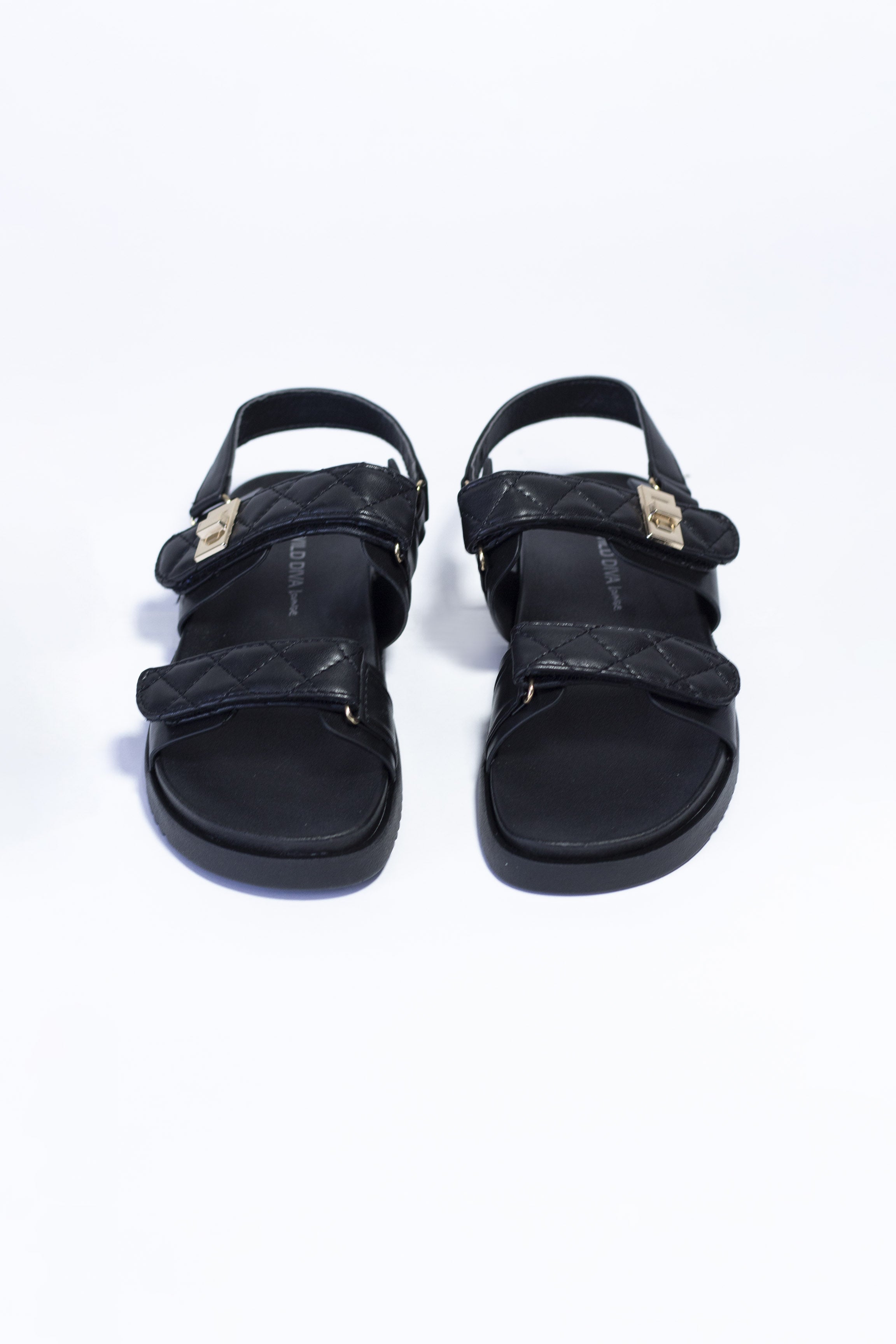 Sandalia Capitonada Color Negro