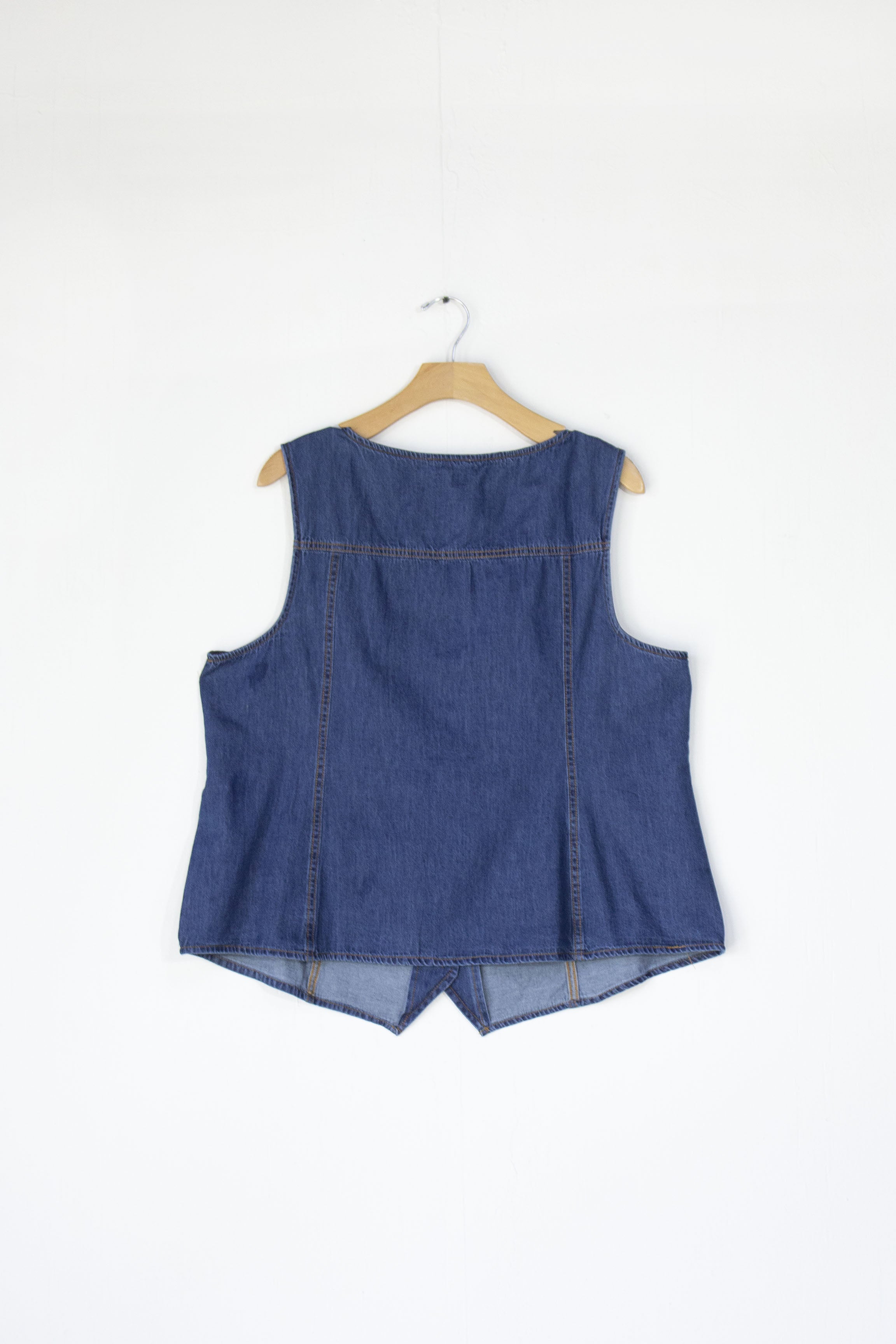 Chaleco Denim Con Blosas