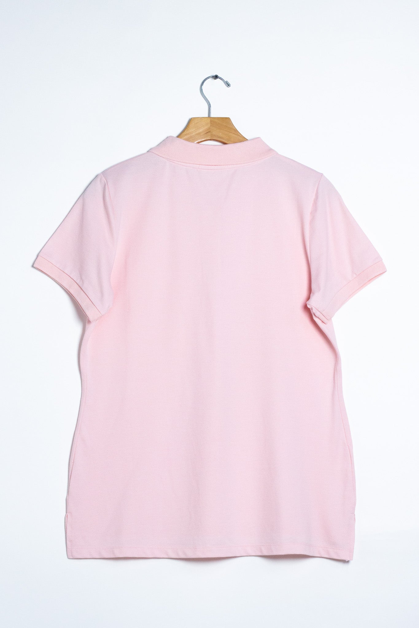 Blusa Curvy Tipo Polo Básica Rosa - detalle