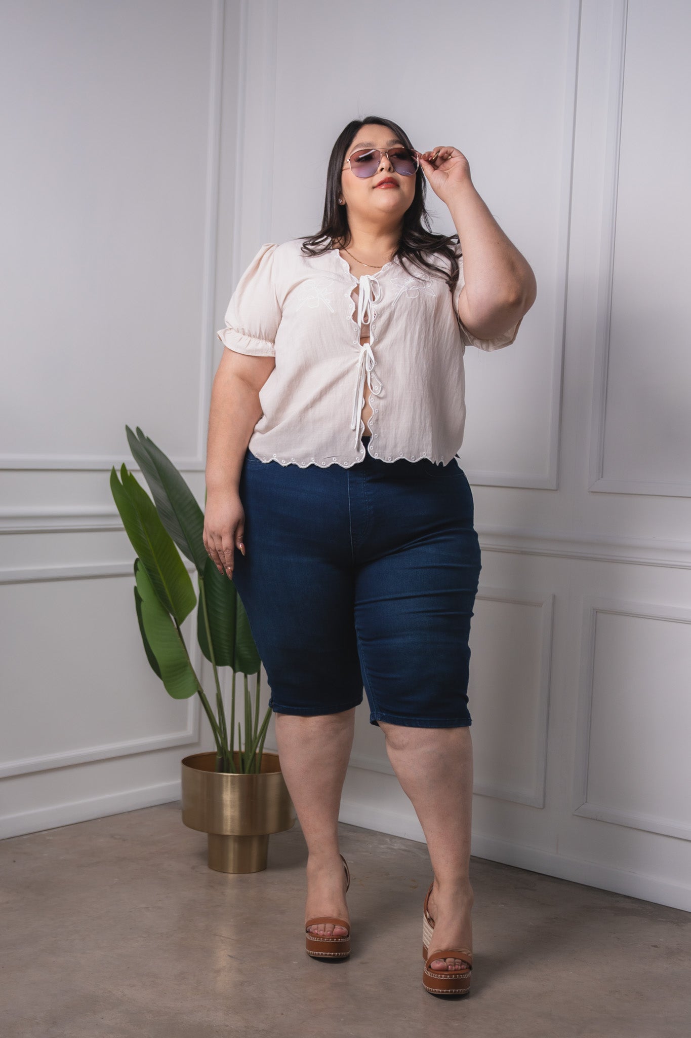 Bermuda liso denim