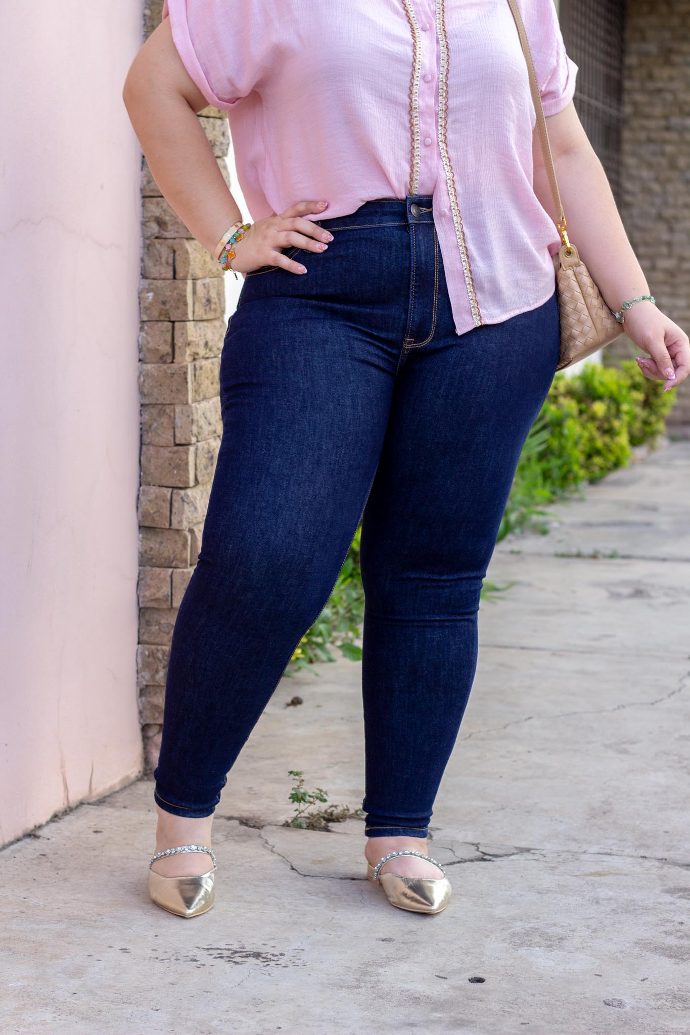 Jeans Skinny Liso Curvy Indigo