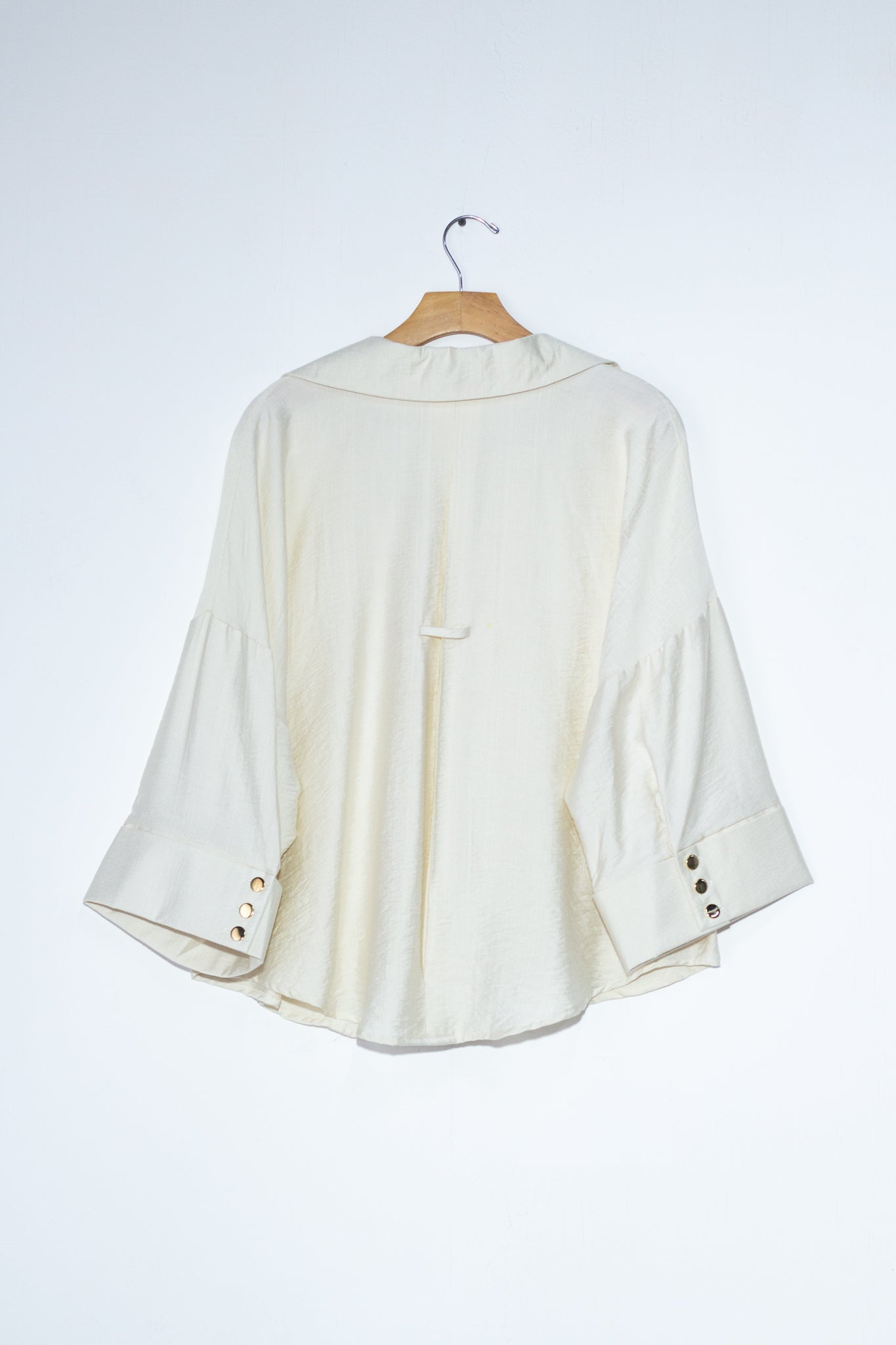 Camisa lisa boton dorado