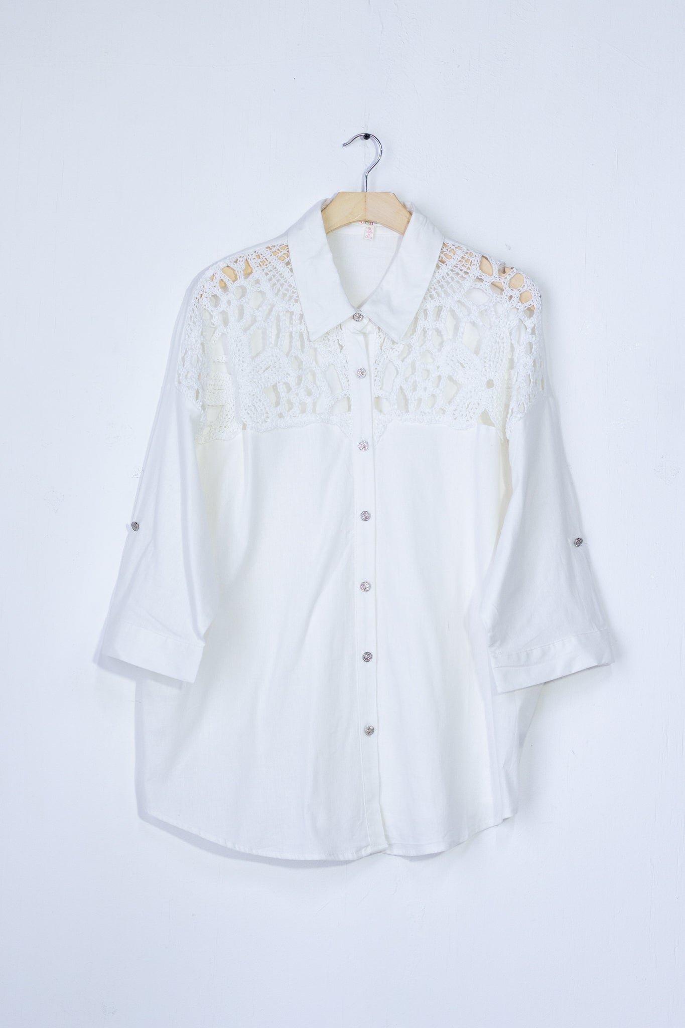 Camisa lino bordada