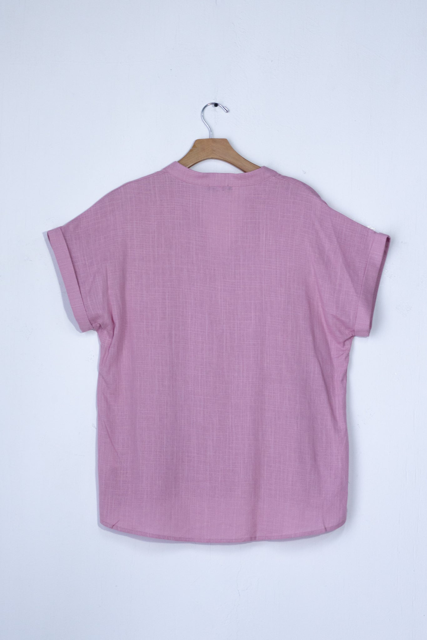 Blusa lino lisa cuello V