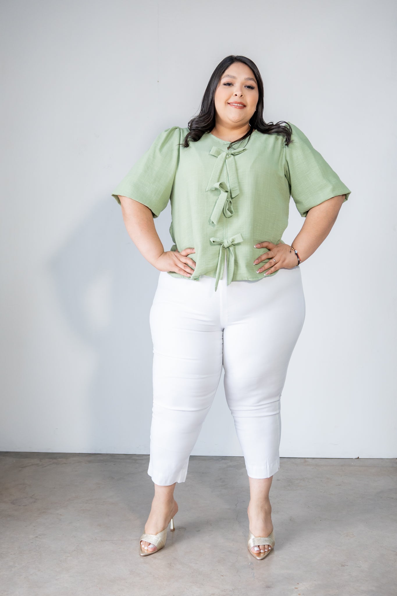 Blusa detalle moños