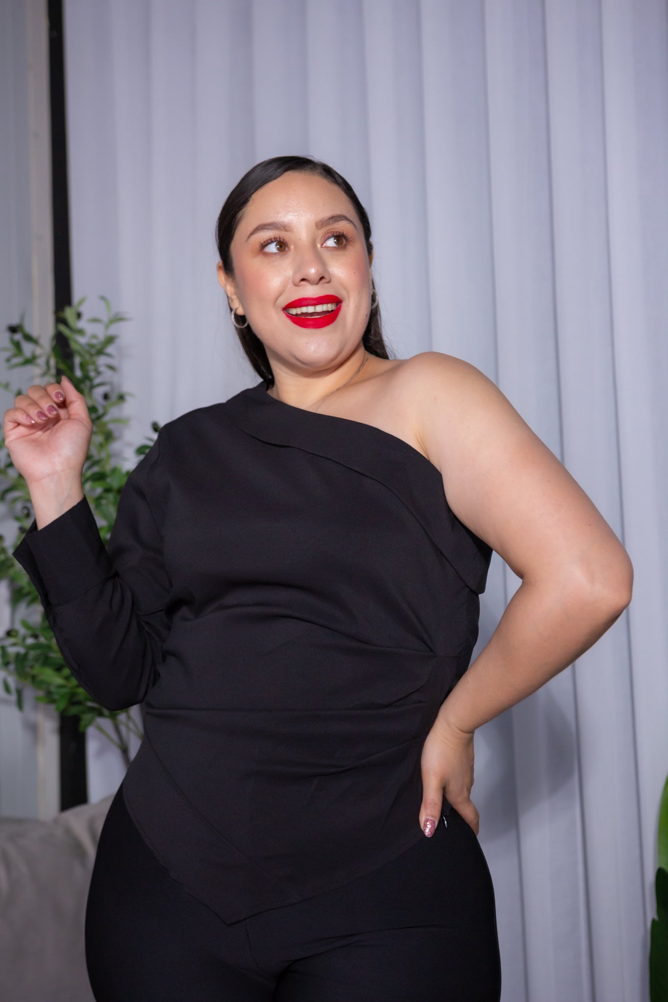 Blusa off shoulder top negro