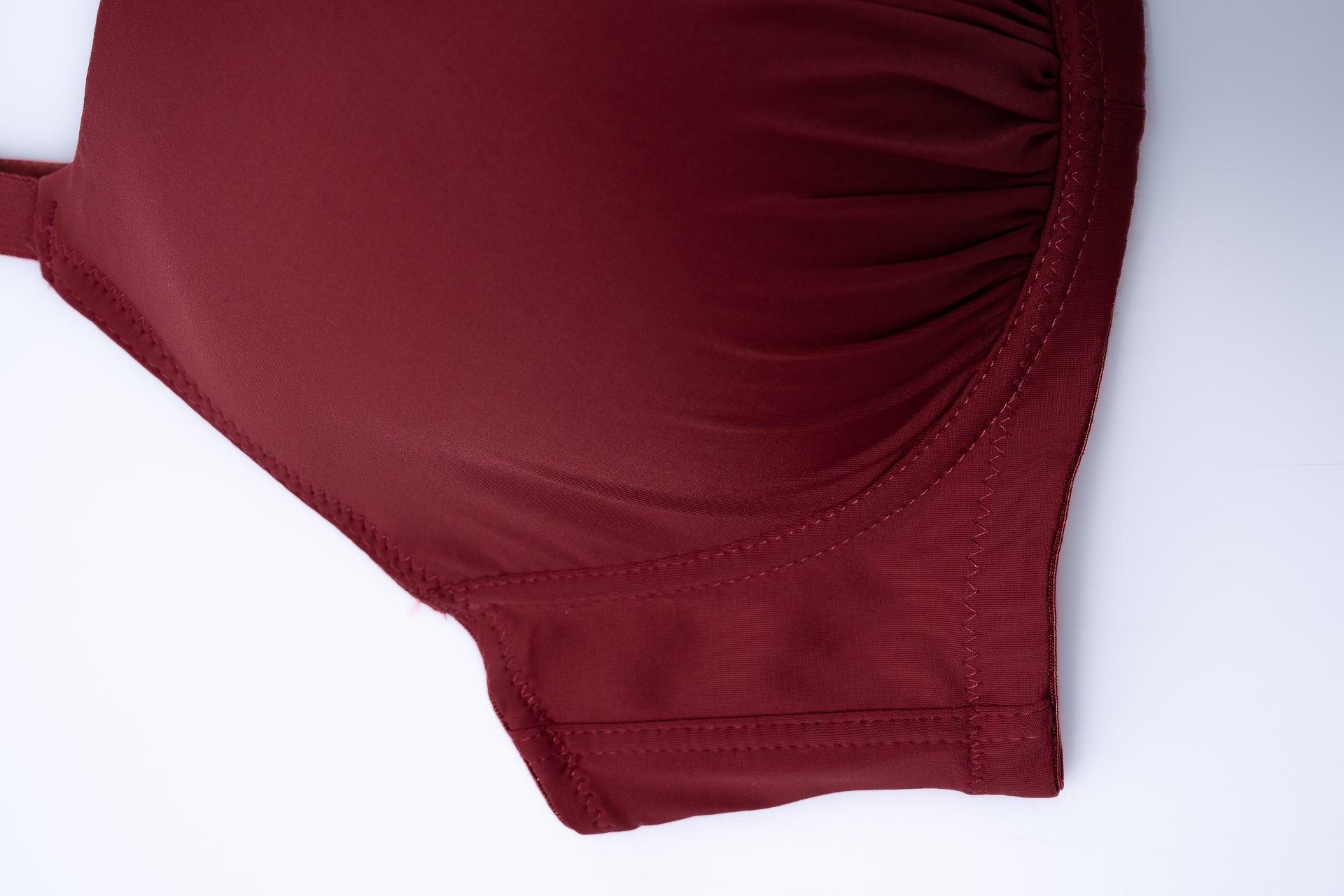 Plain Red Curvy Bra