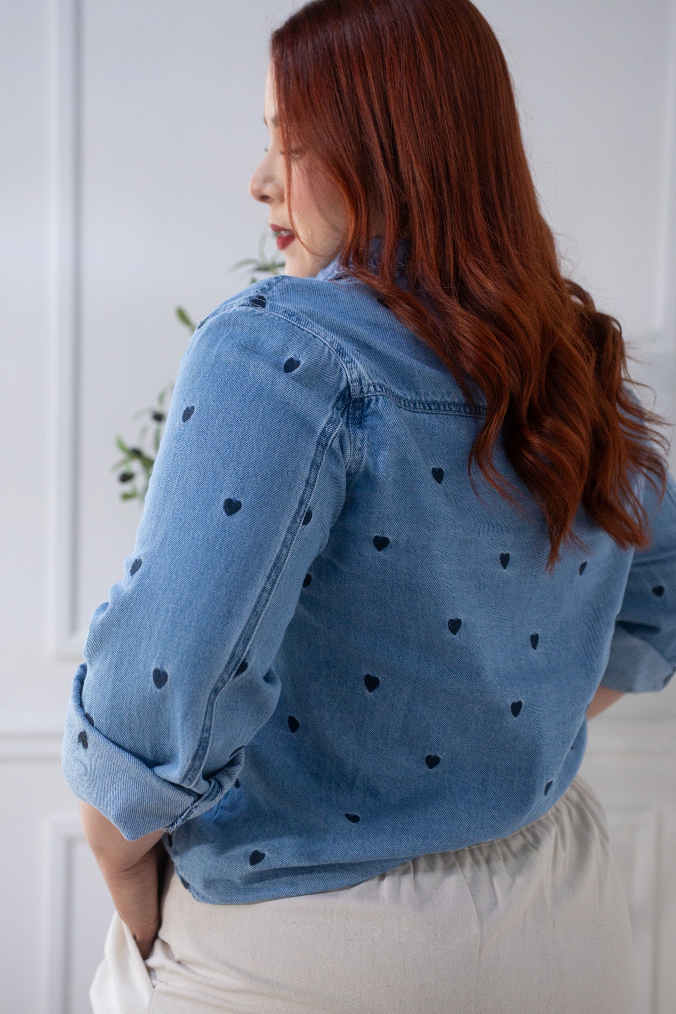 Camisa mezclilla corazones