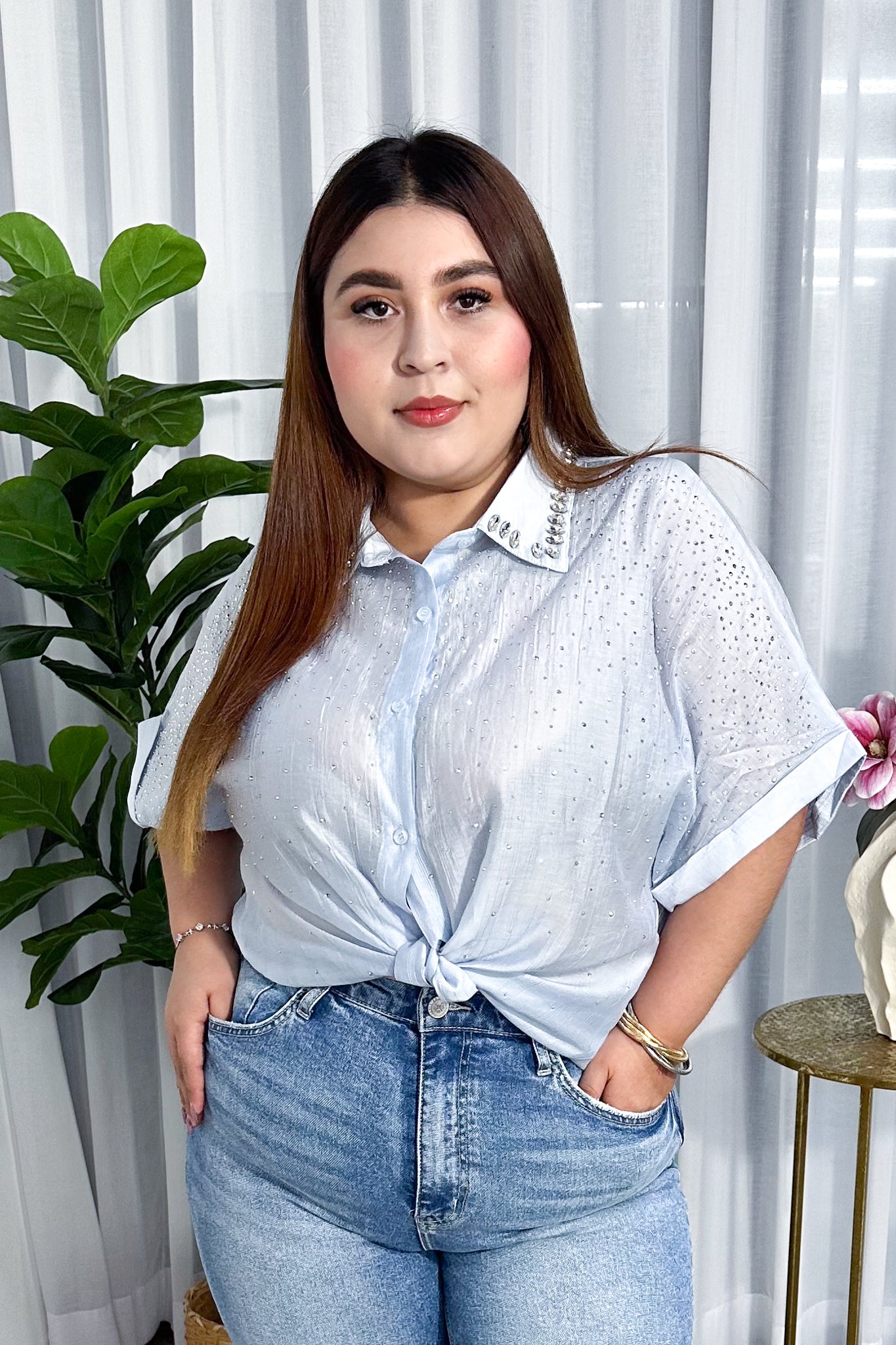Camisa c/piedras