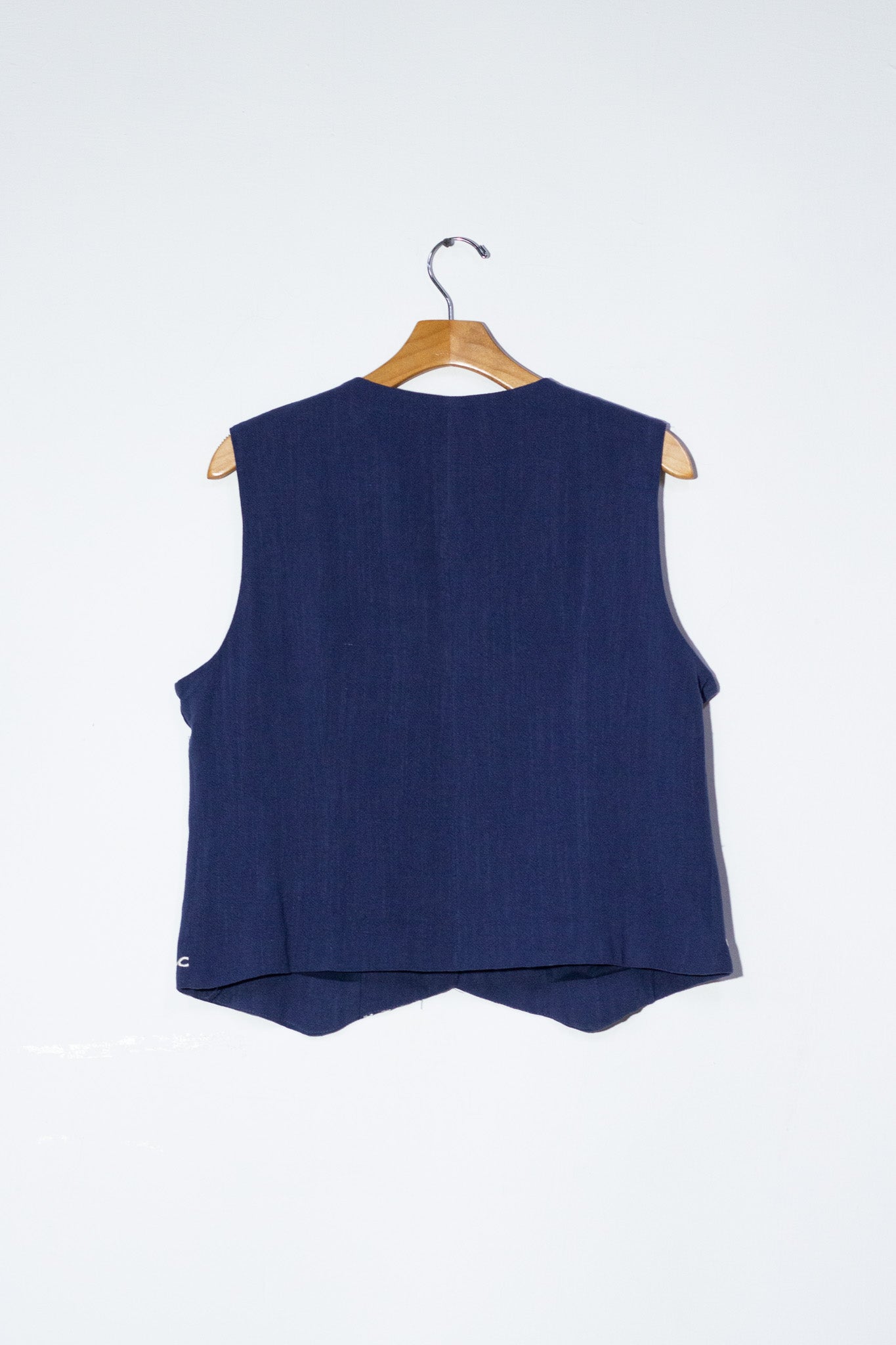 Set pantalon y chaleco bordado azul