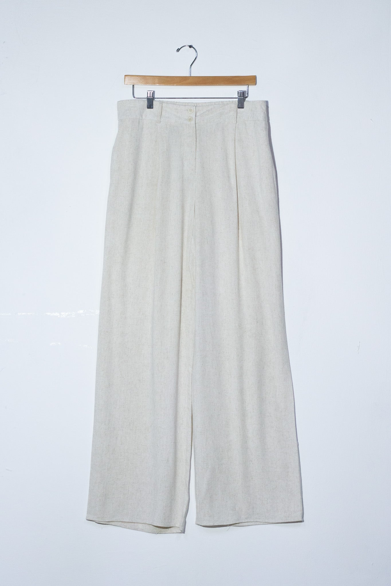 Set pantalon con chaleco lino bei