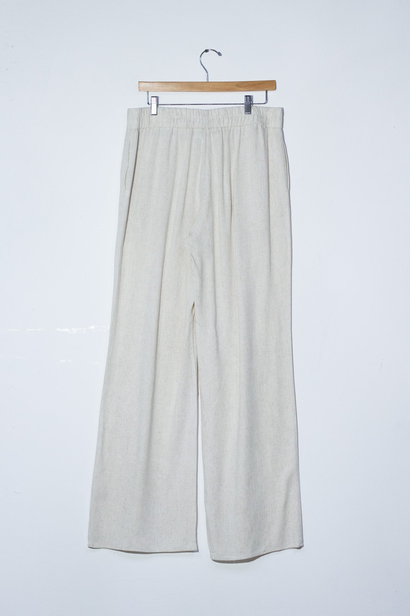 Set pantalon con chaleco lino bei