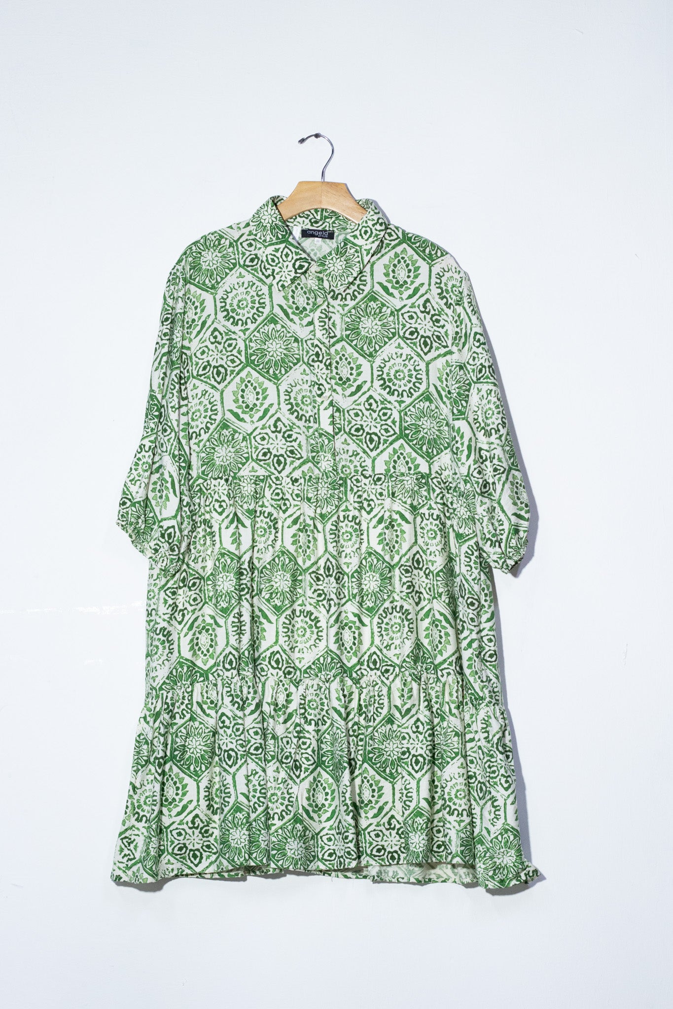 Vestido corto talabera verde