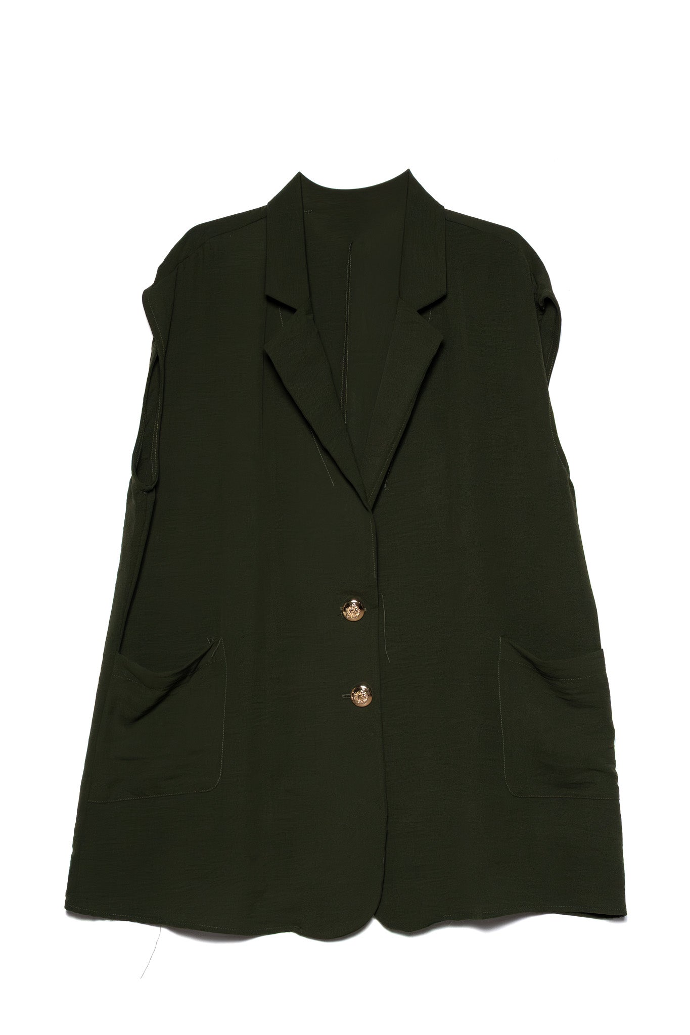 Set pantalon con chaleco olivo