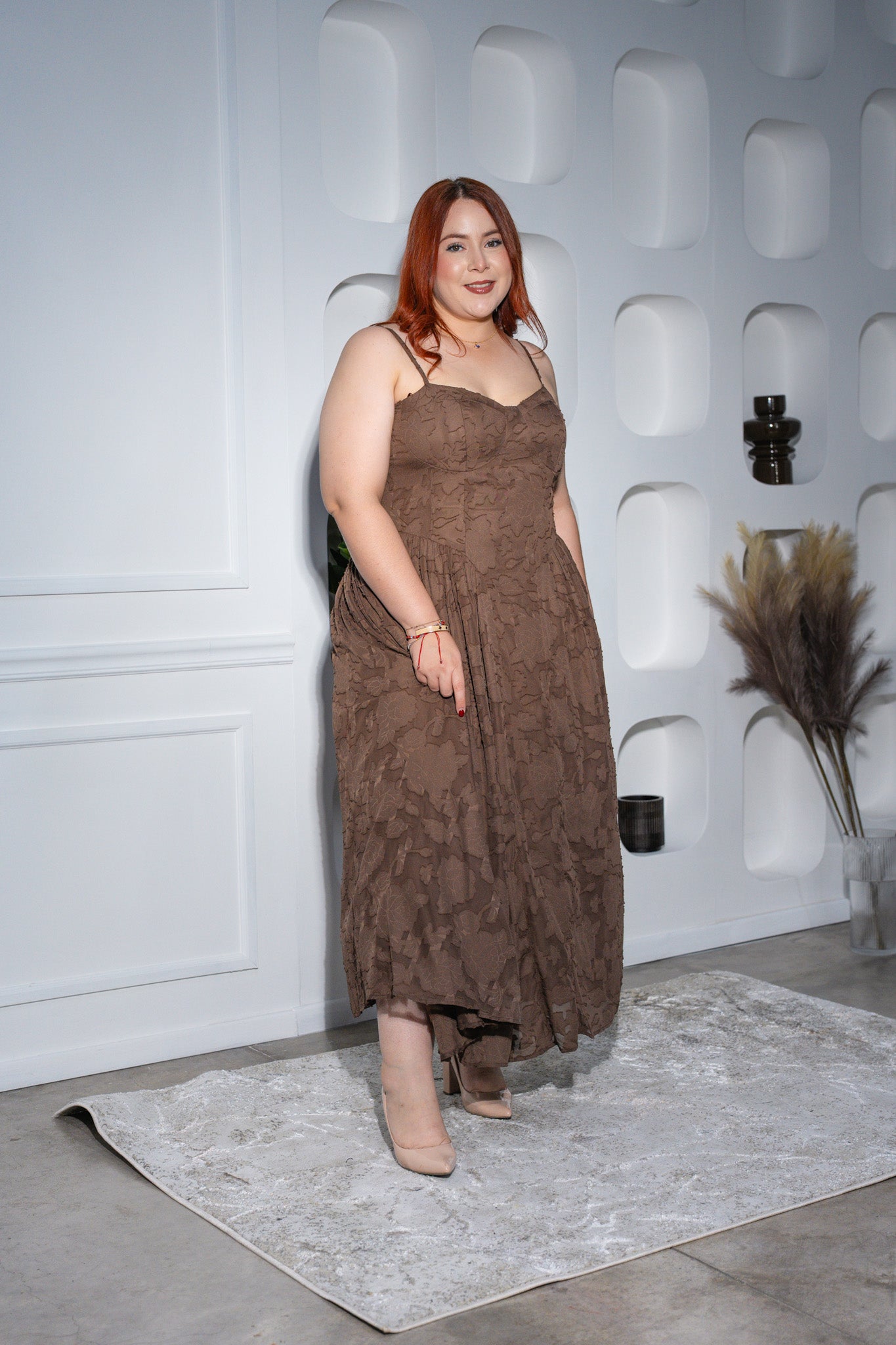 Vestido escote corazon floral