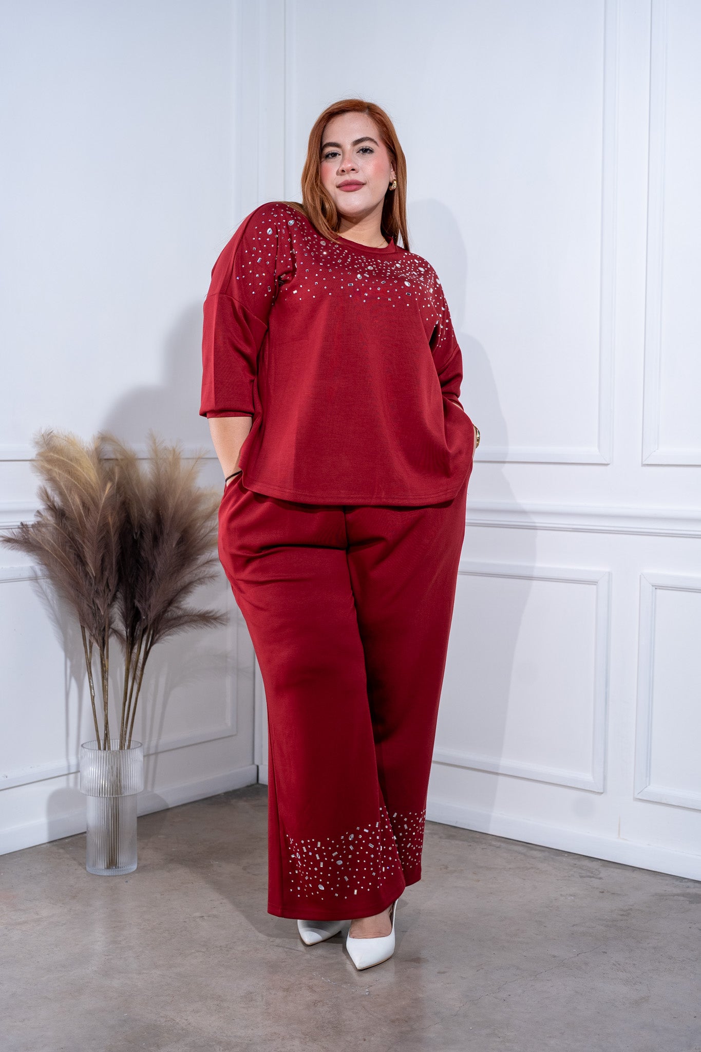 Set pants con piedra tinto