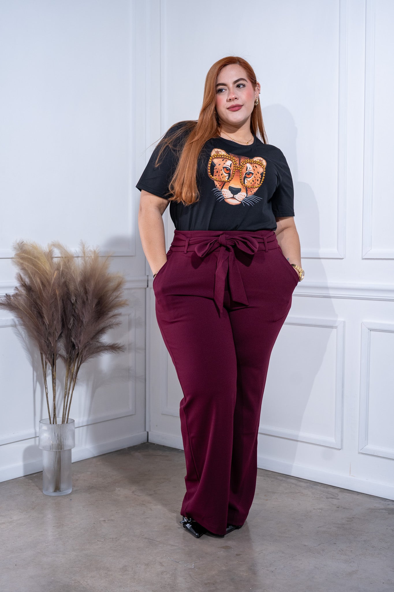 Playera leopardo lentes neg