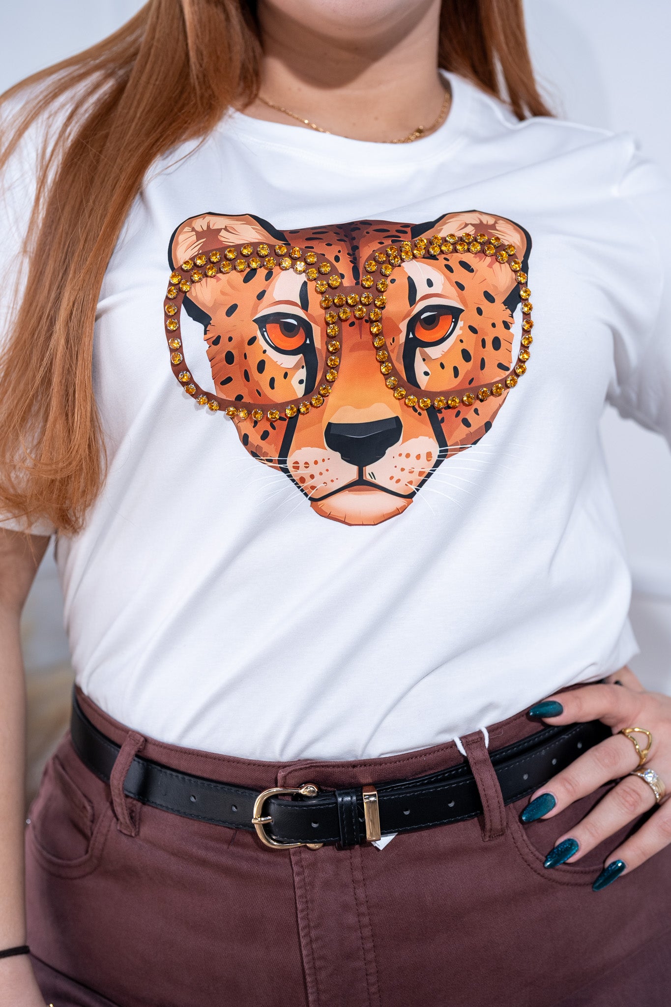 Playera leopardo lentes bca