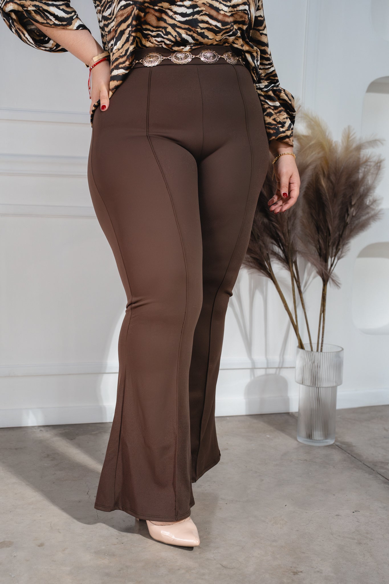 Pantalon de vestir campana cafe