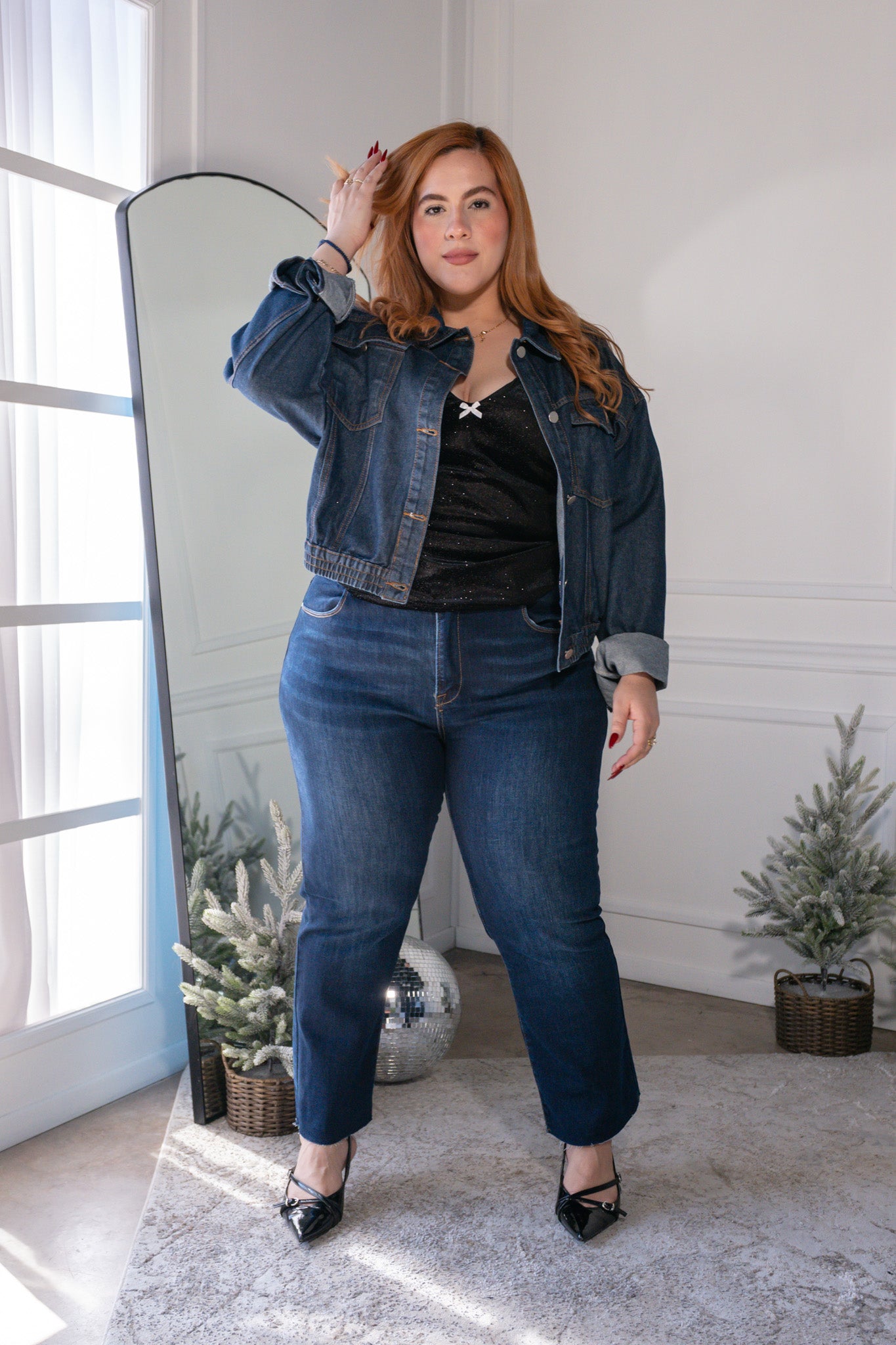 Blusa tirantes brillos neg