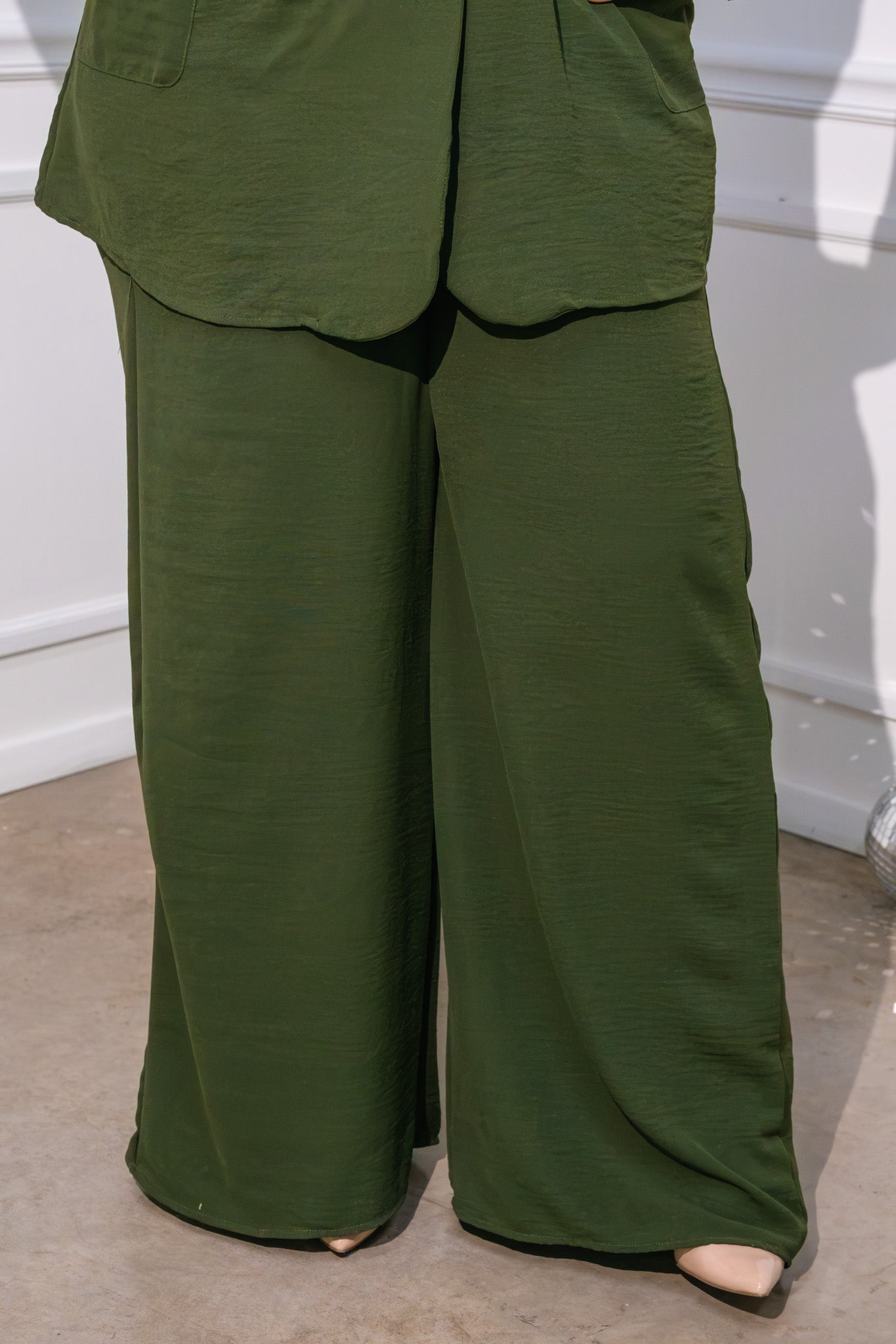 Set pantalon con chaleco olivo