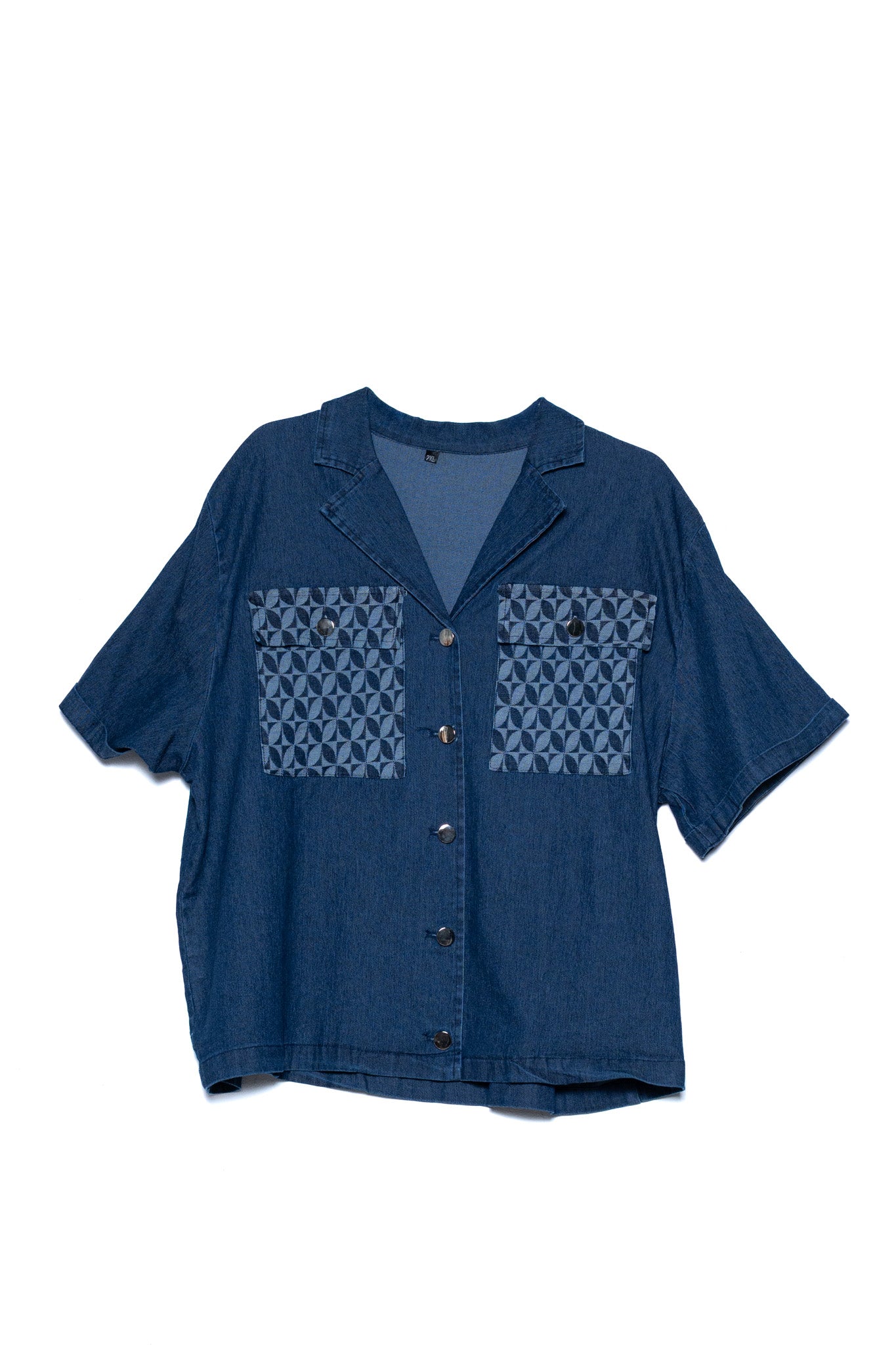 Conjunto camisa denim estampada