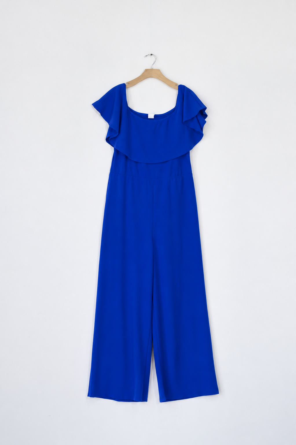 Palazzo Liso con Holán Azul Plus Size para Mujer