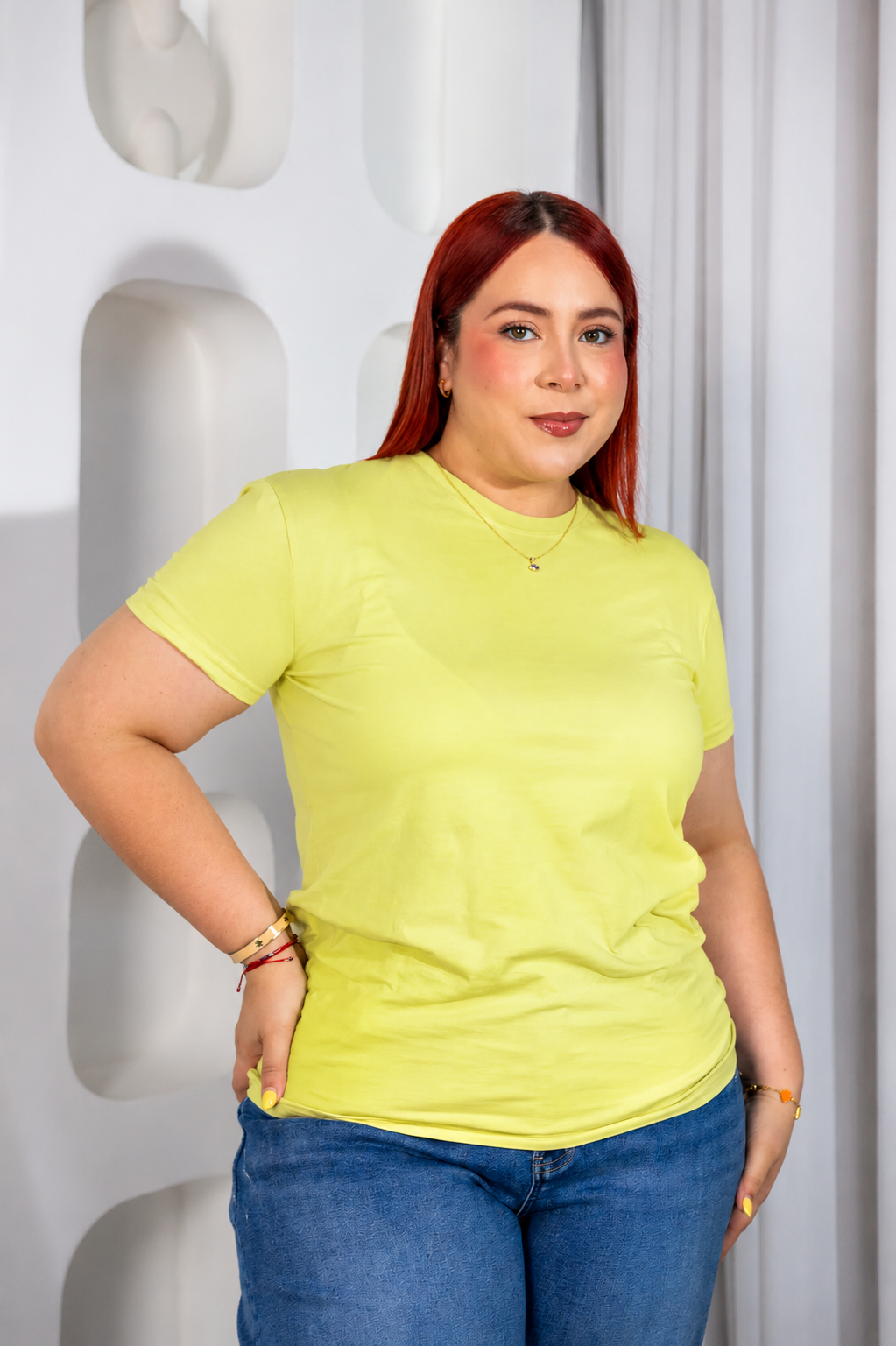 Playera Curvy Cuello Redondo Manga Corta Básica