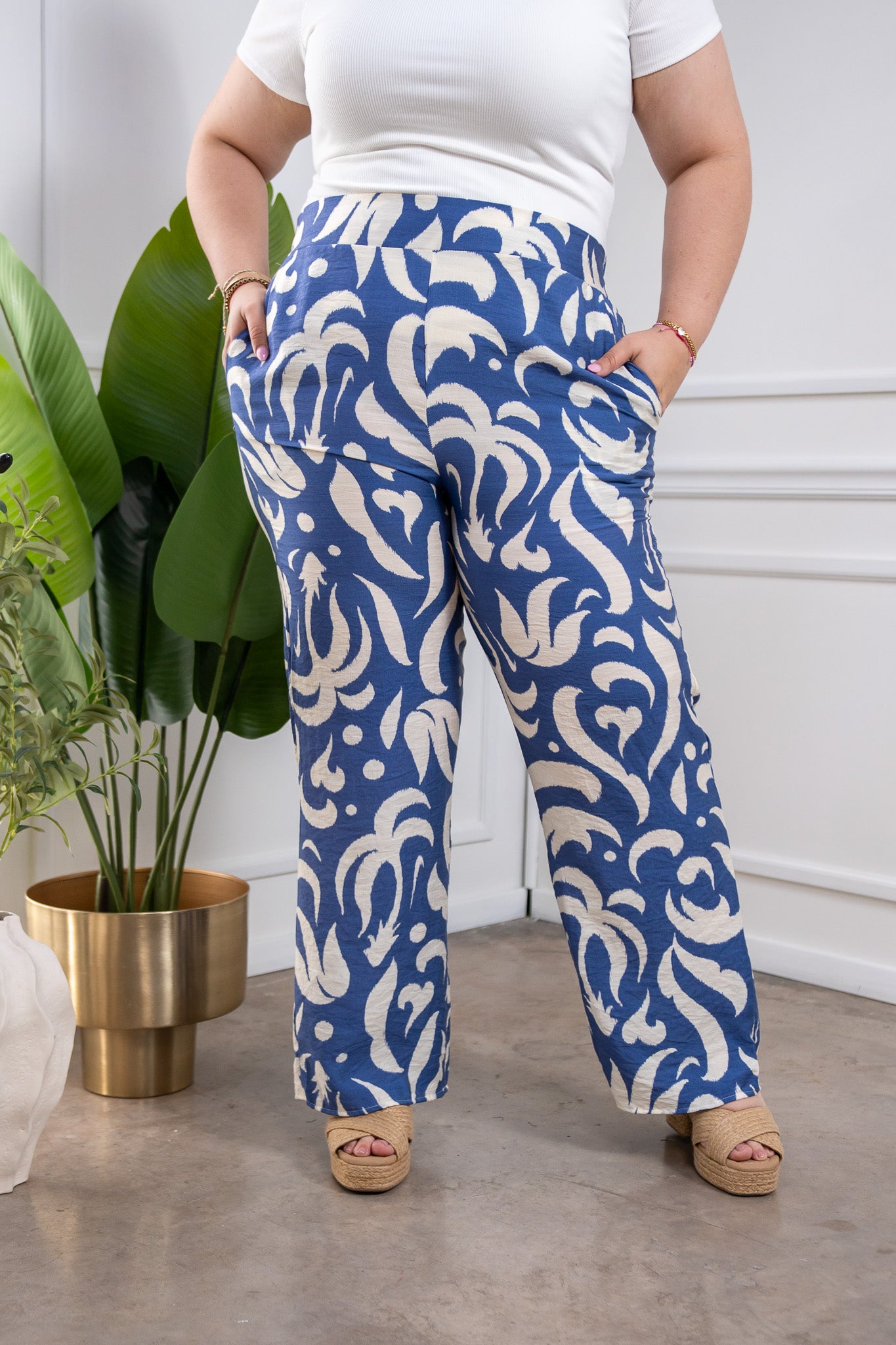 Set pantalon estampado azul
