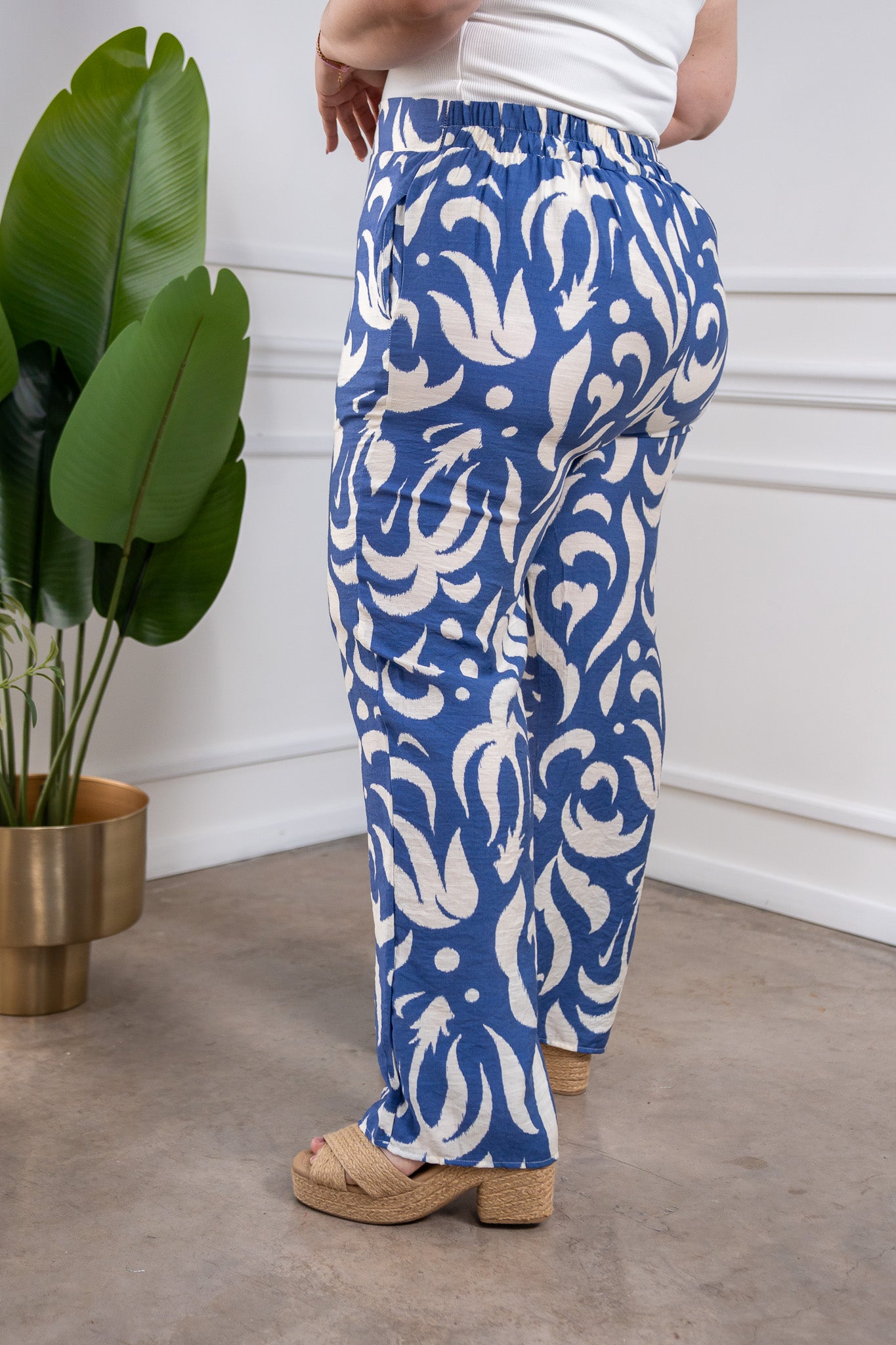 Set pantalon estampado azul