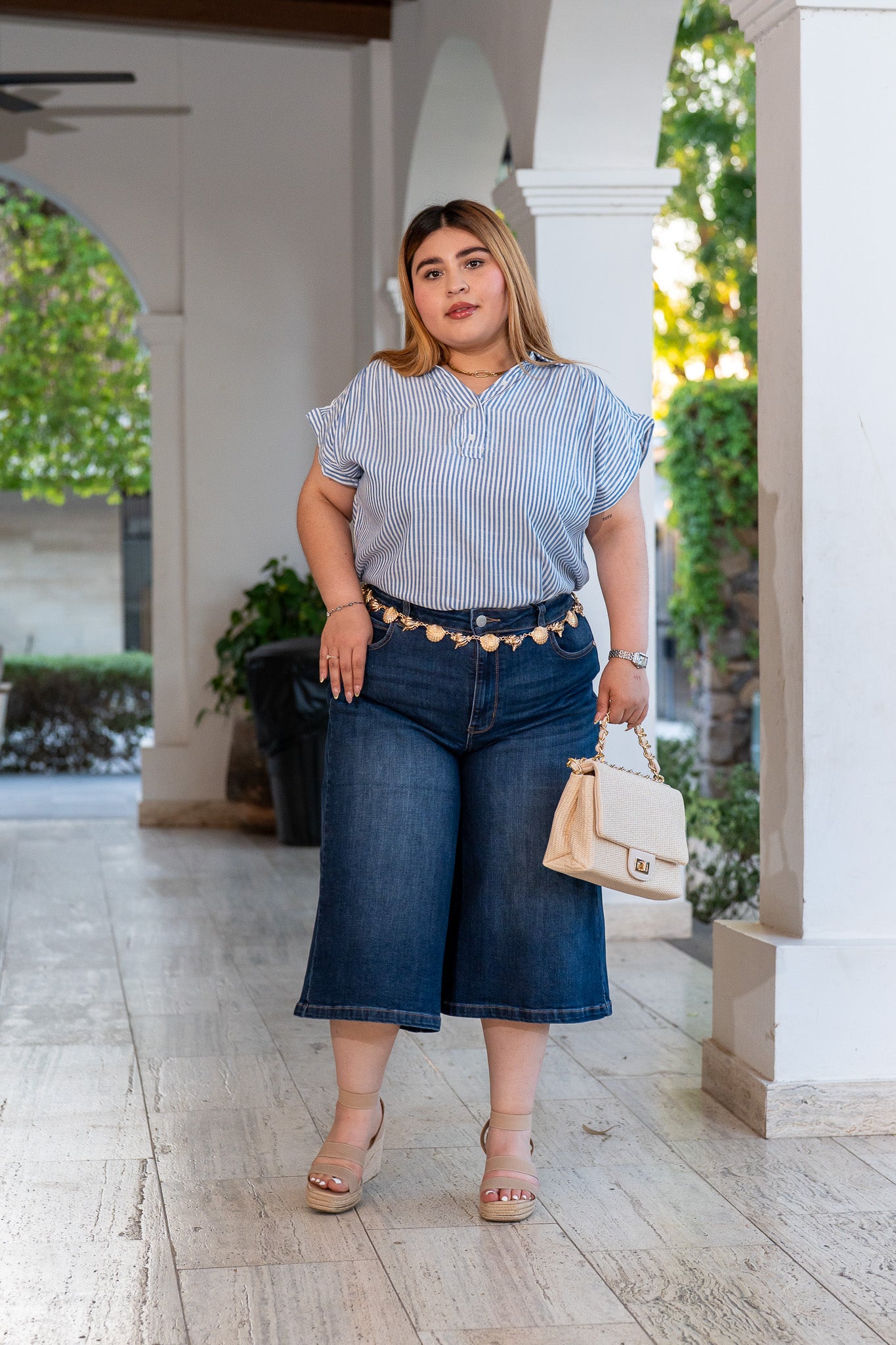 Bermudas Curvy Recto Liso Oscuro Largo Clásico Casual