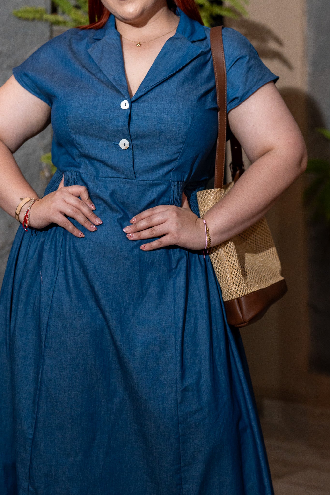 Vestido largo denim osc