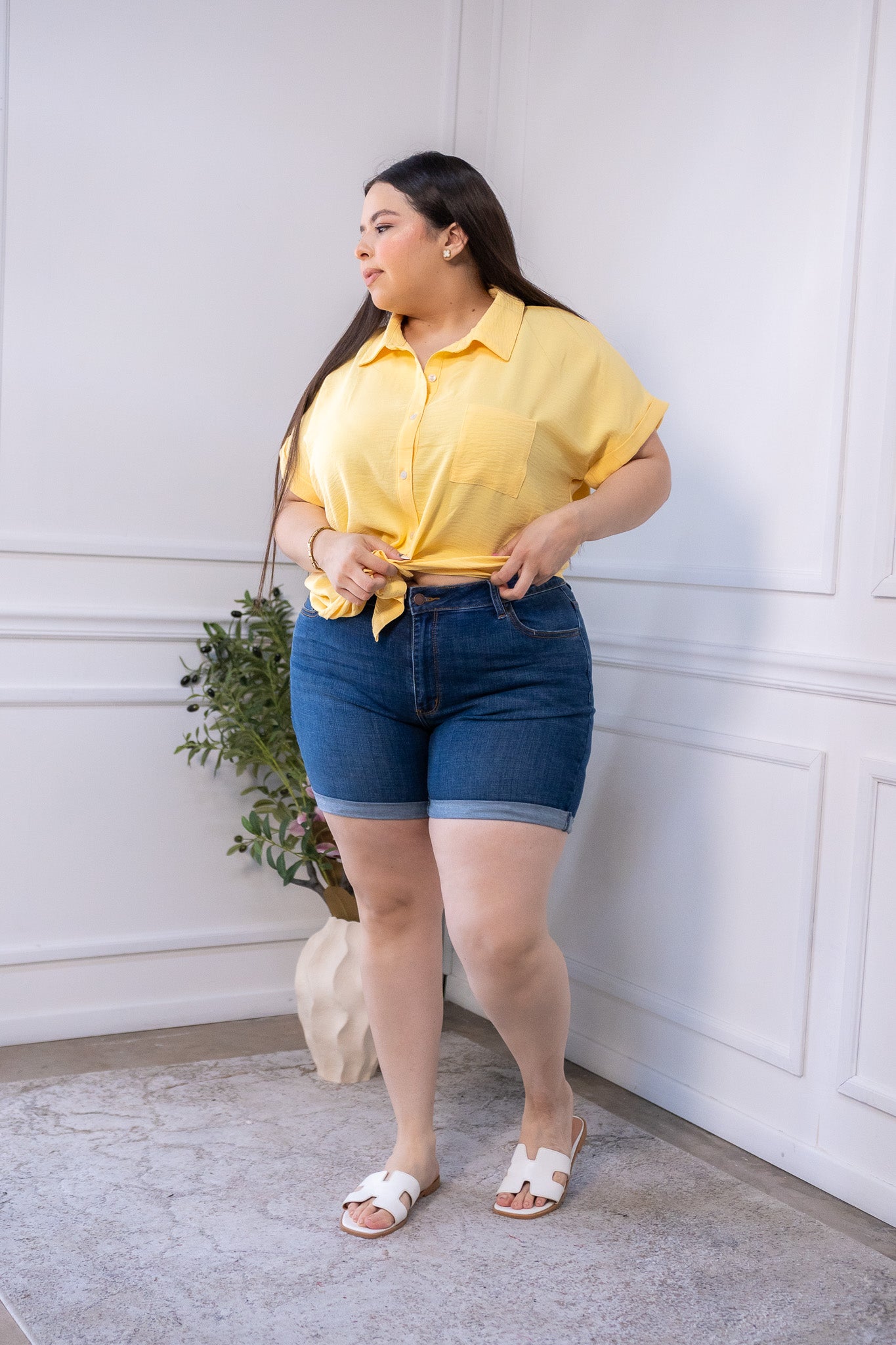 Short liso c/dobles osc