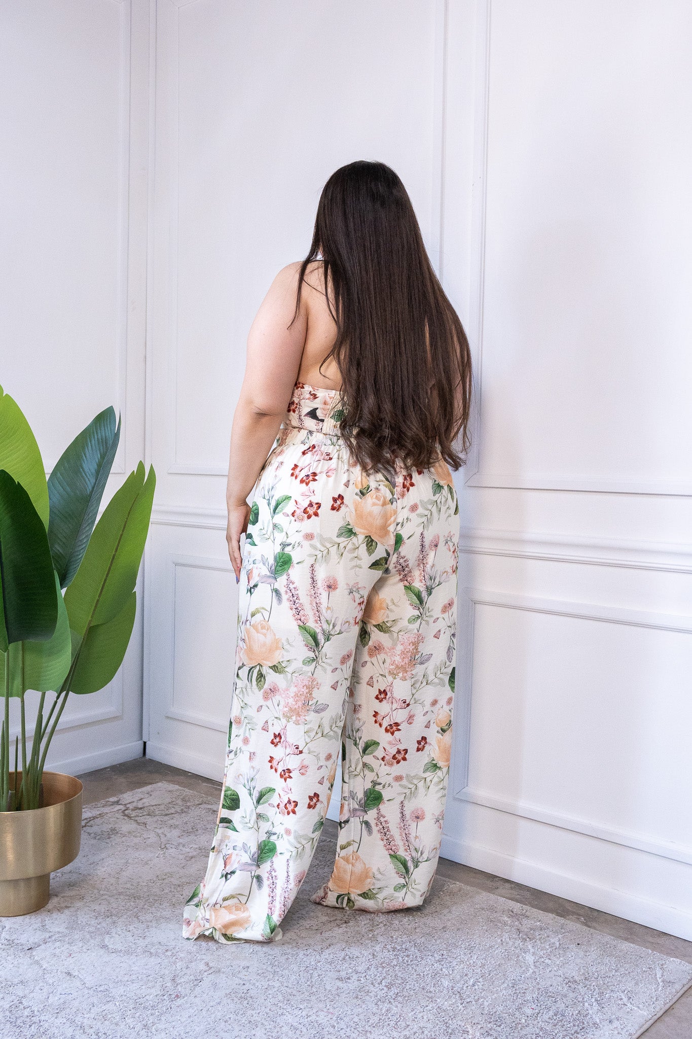 Conjunto 2 piezas, pantalón y blusa halter de lino, fémina, ligero y perfecto para eventos de día.