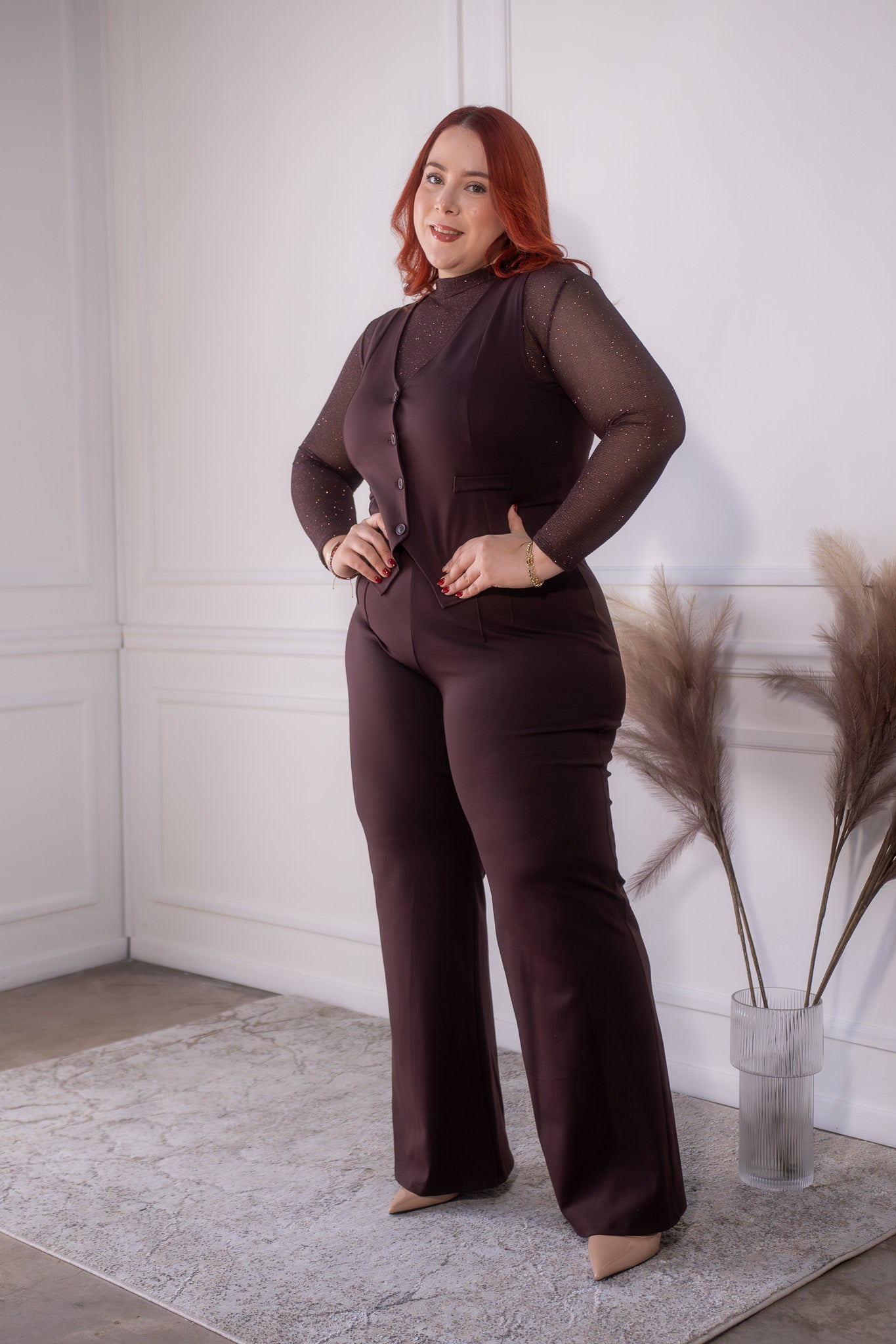 Leggin campana liso cafe