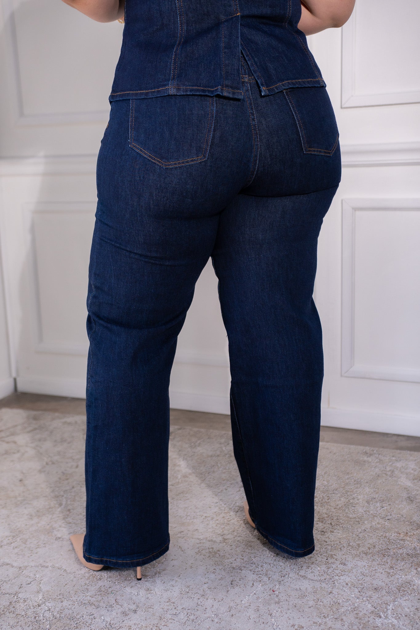 set pant c/chaleco denim