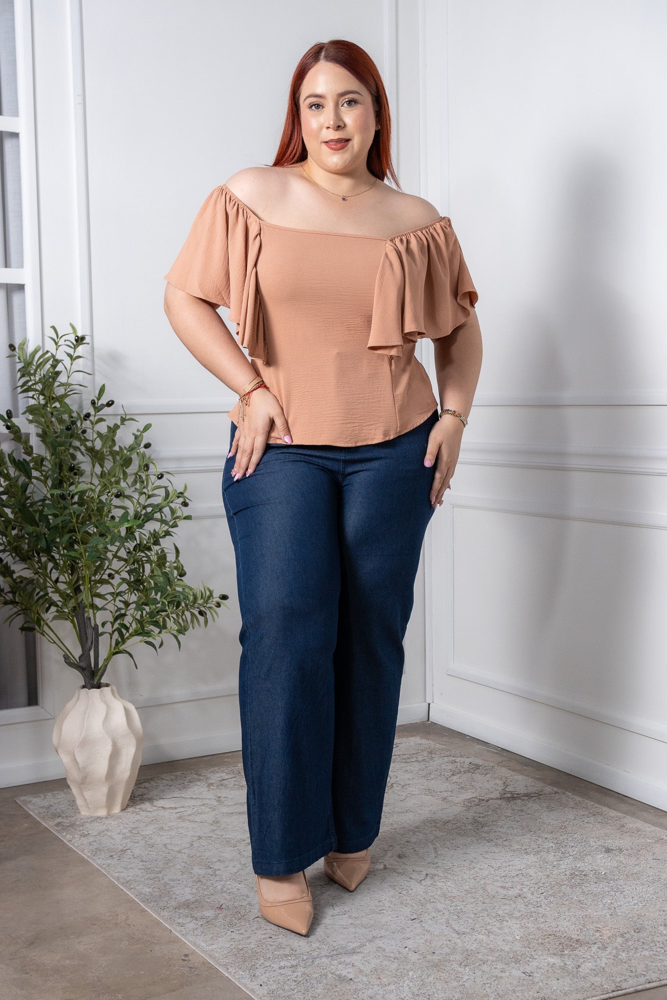 Blusa manga olanes ros