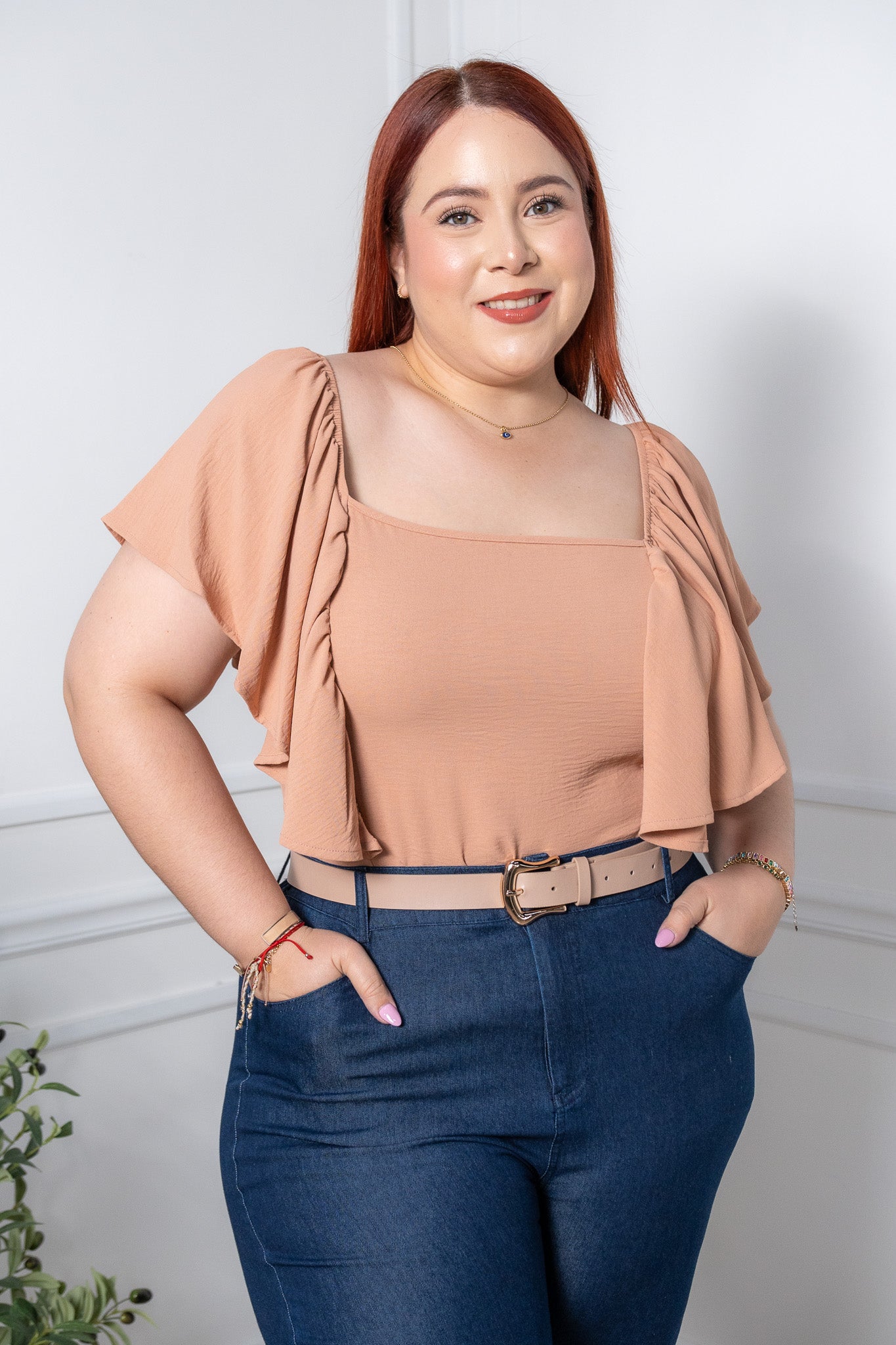 Blusa manga olanes ros