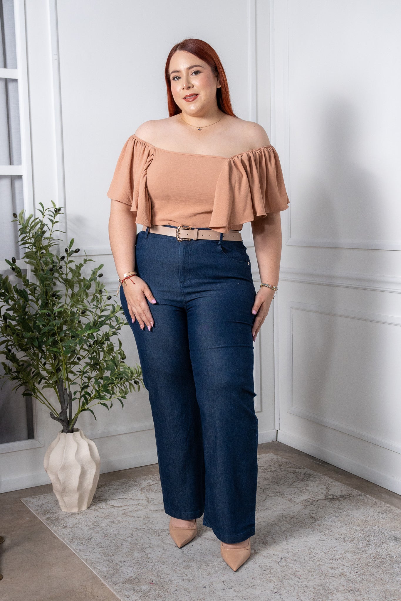 Blusa manga olanes ros