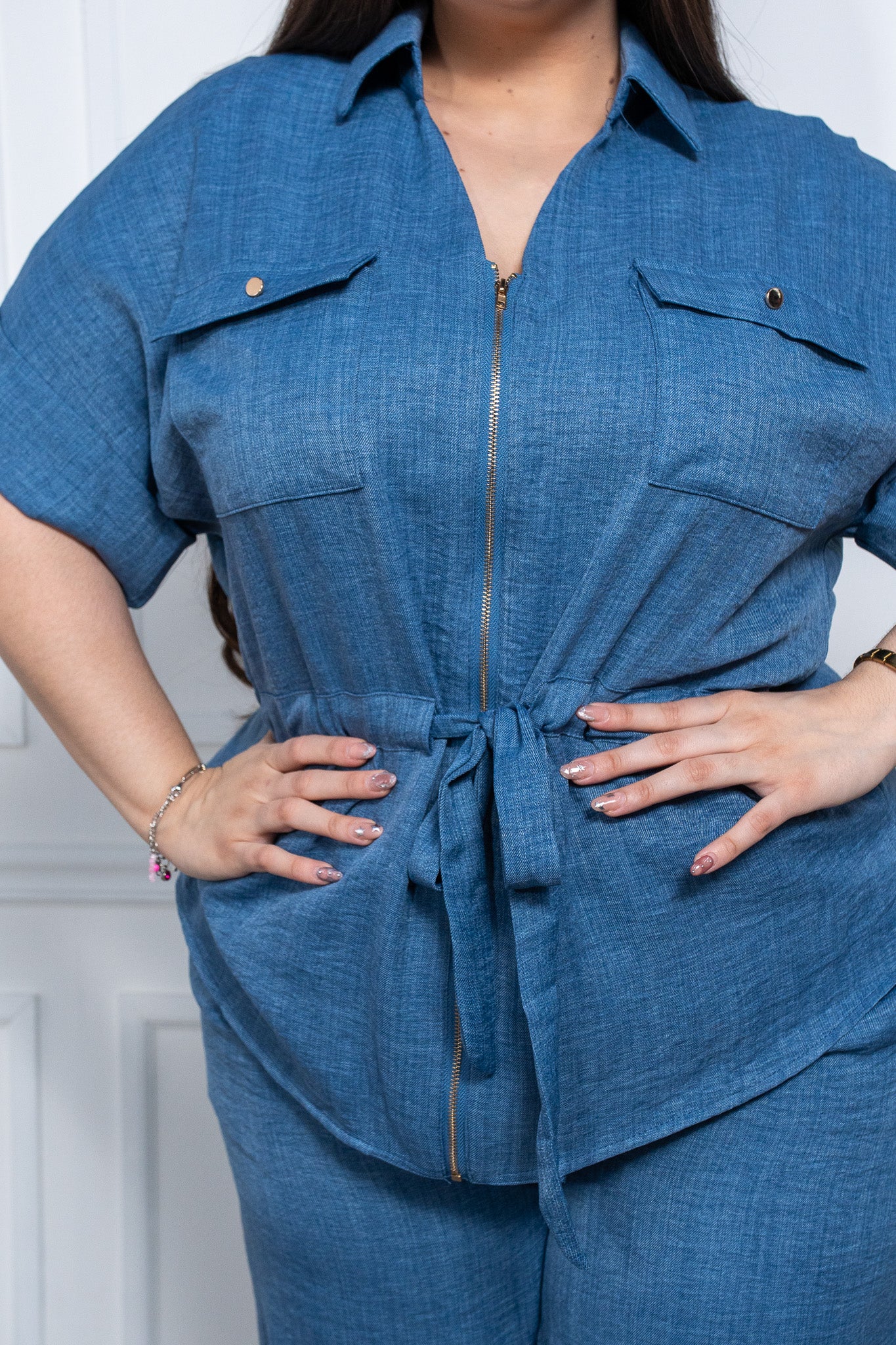 Set pantalon zafari c/lazo azul