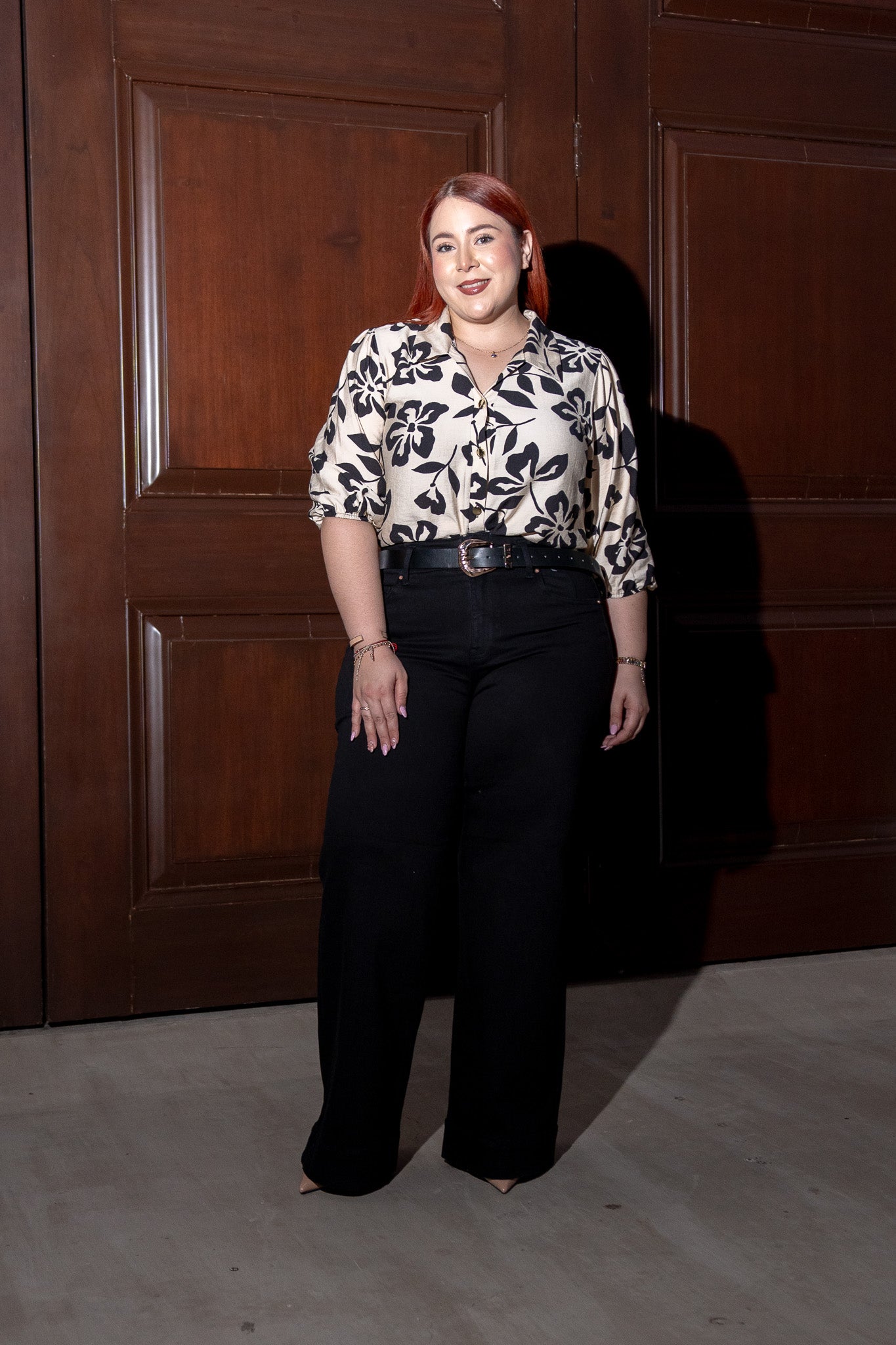 Blusa botones estampada bei