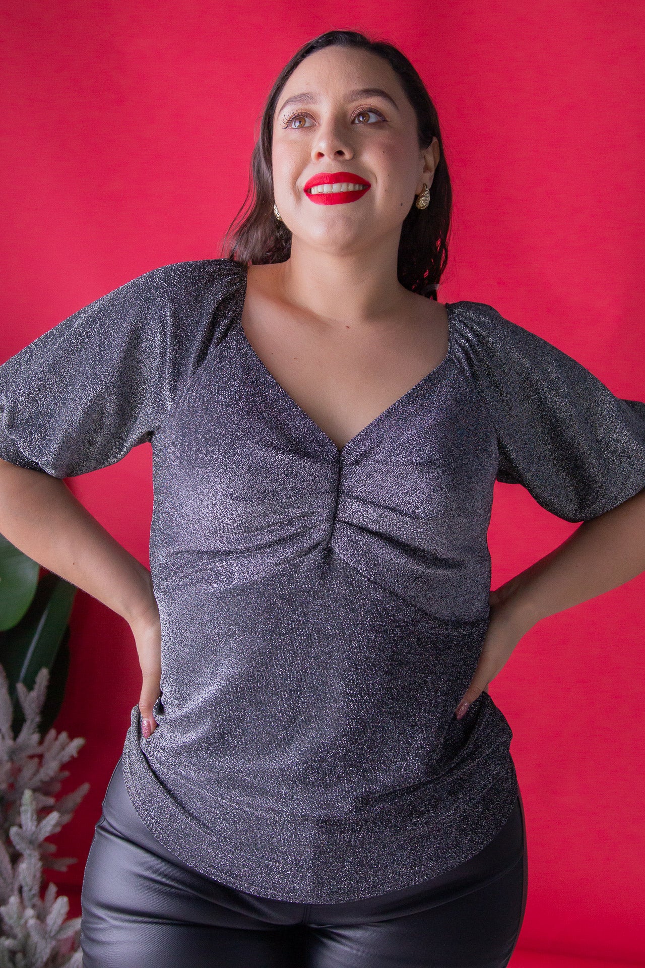 Blusa Brillos Plata