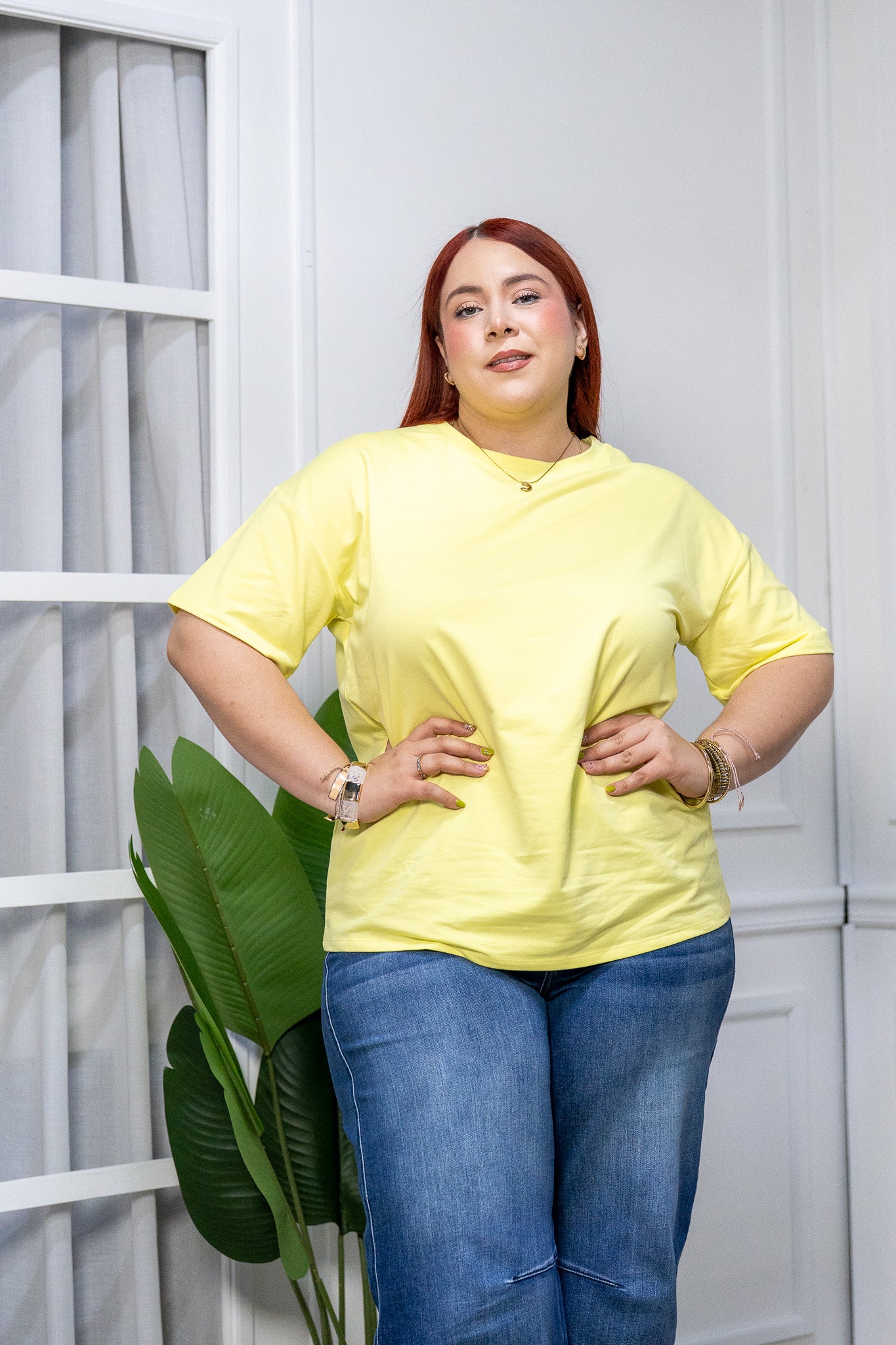 Playera Curvy Oversize Algodón Stretch Comodidad Urbana