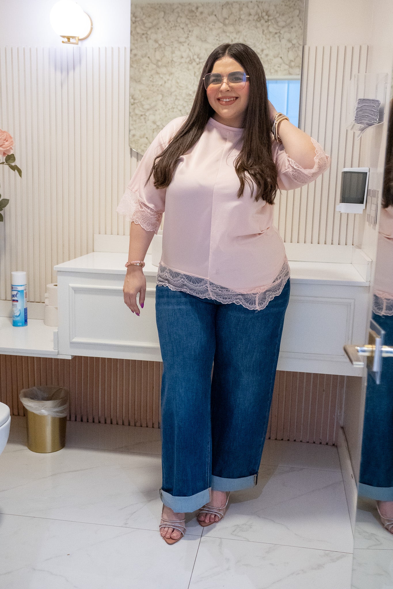 Jeans Curvy Barrel Tiro Alto Denim Pierna Curva Estilizadora