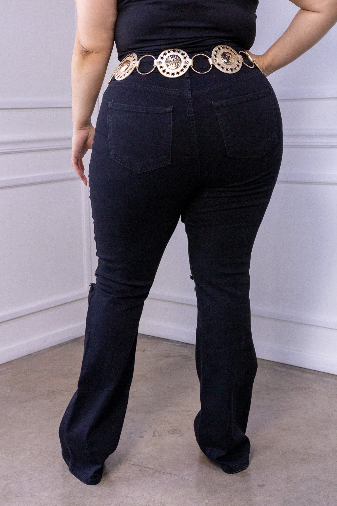 Ripped Flare Jeans