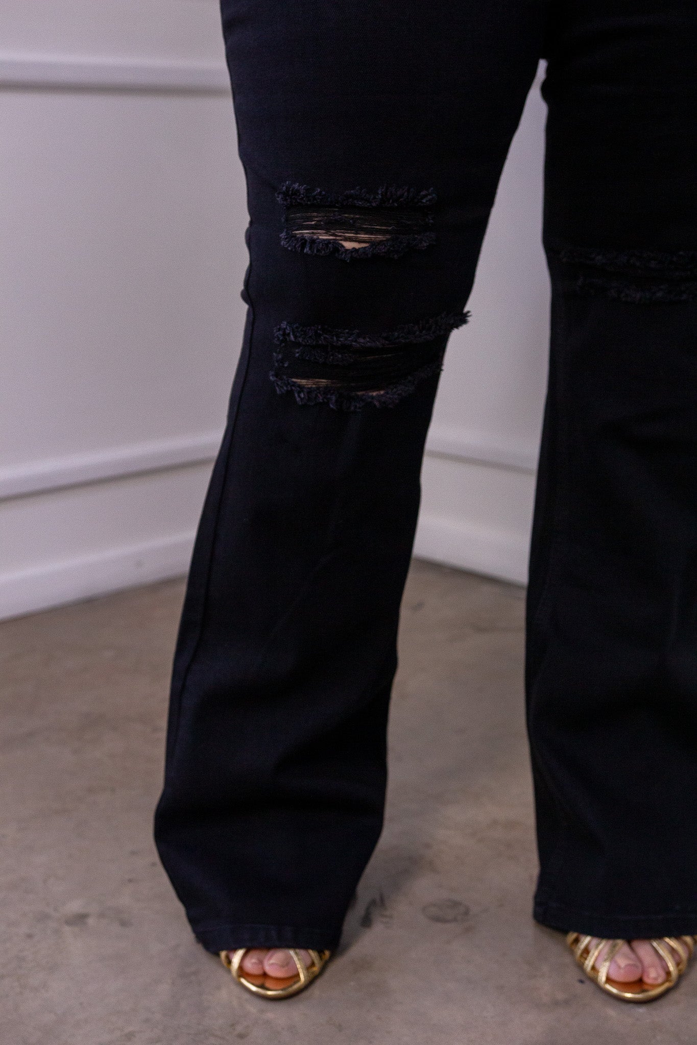 Ripped Flare Jeans