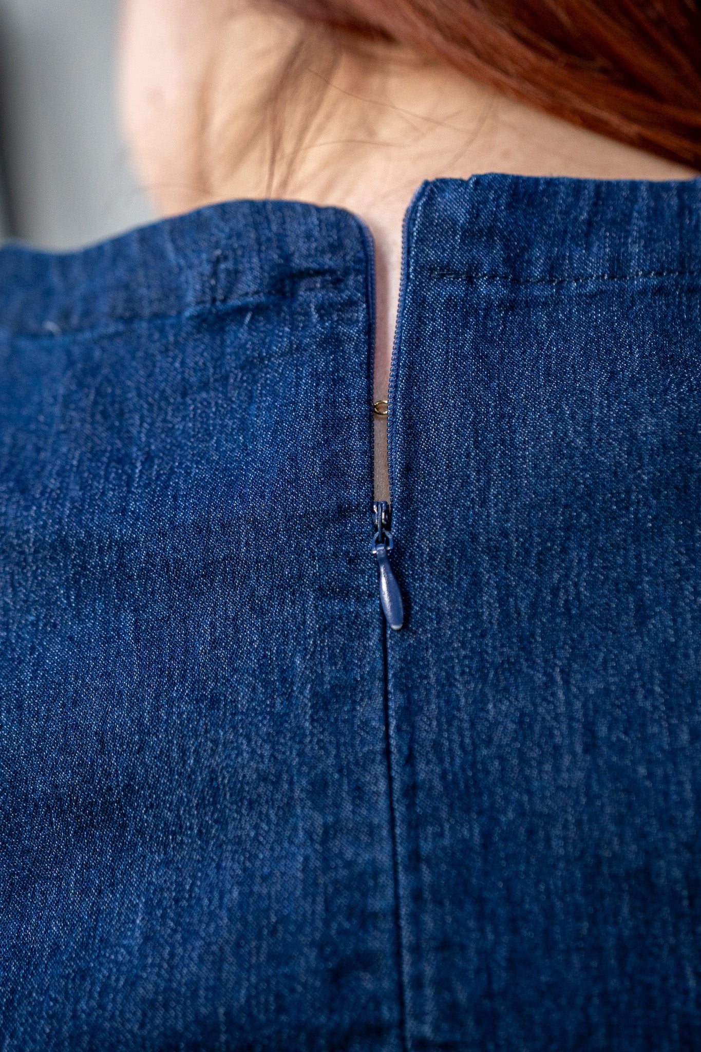 Set Pantalon Denim con Estoperoles Curvy Oscuro