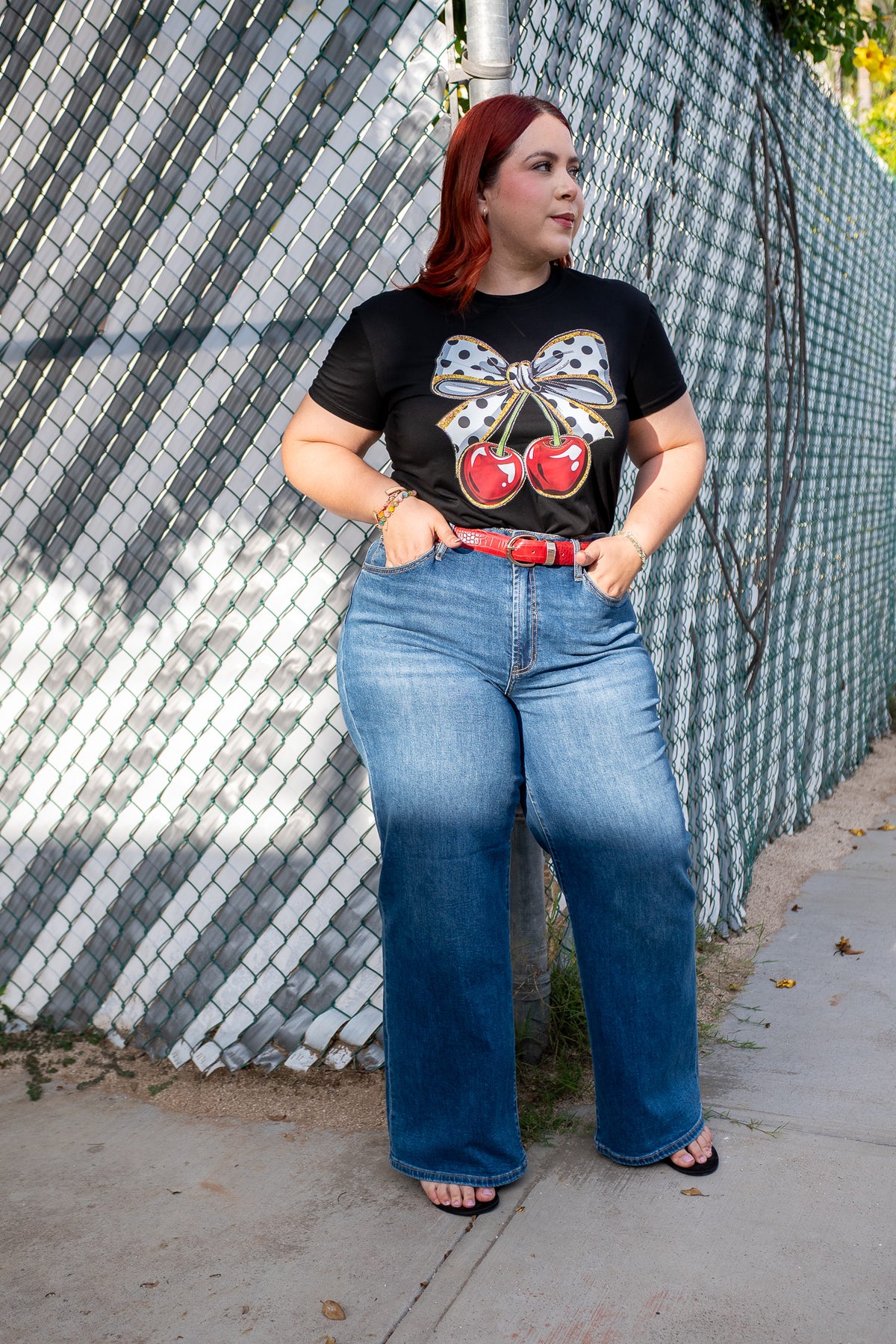 Jeans Recto Liso Curvy Oscuro