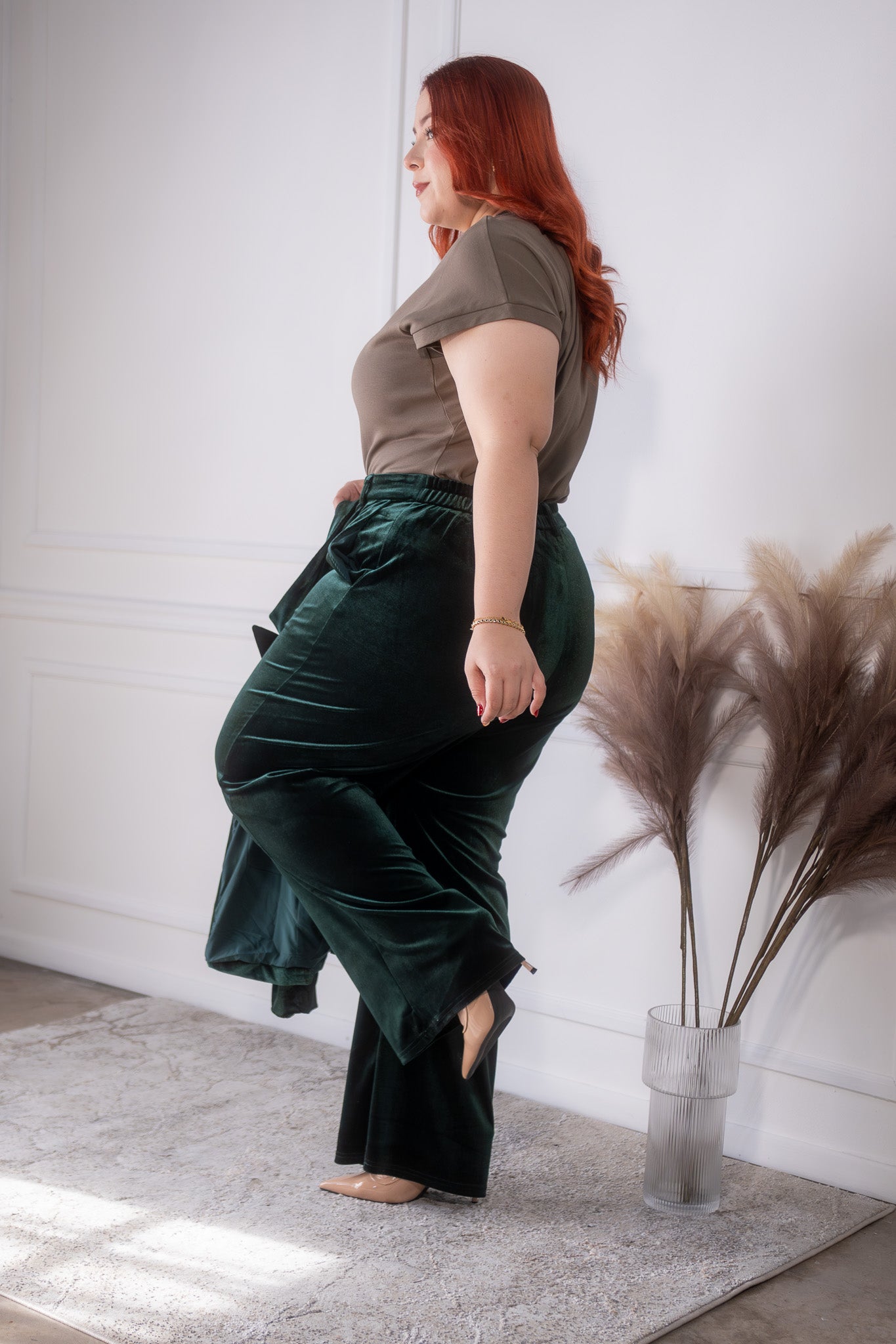 Set pantalon gamuza verde